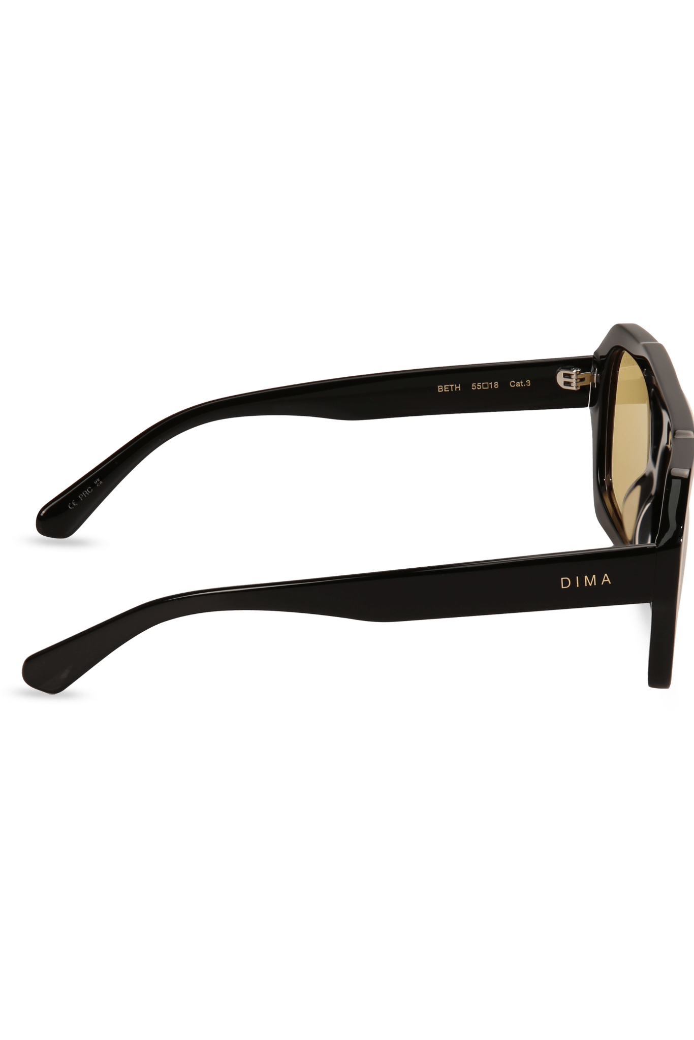 dima sunglass beth black frame yellow lens 3