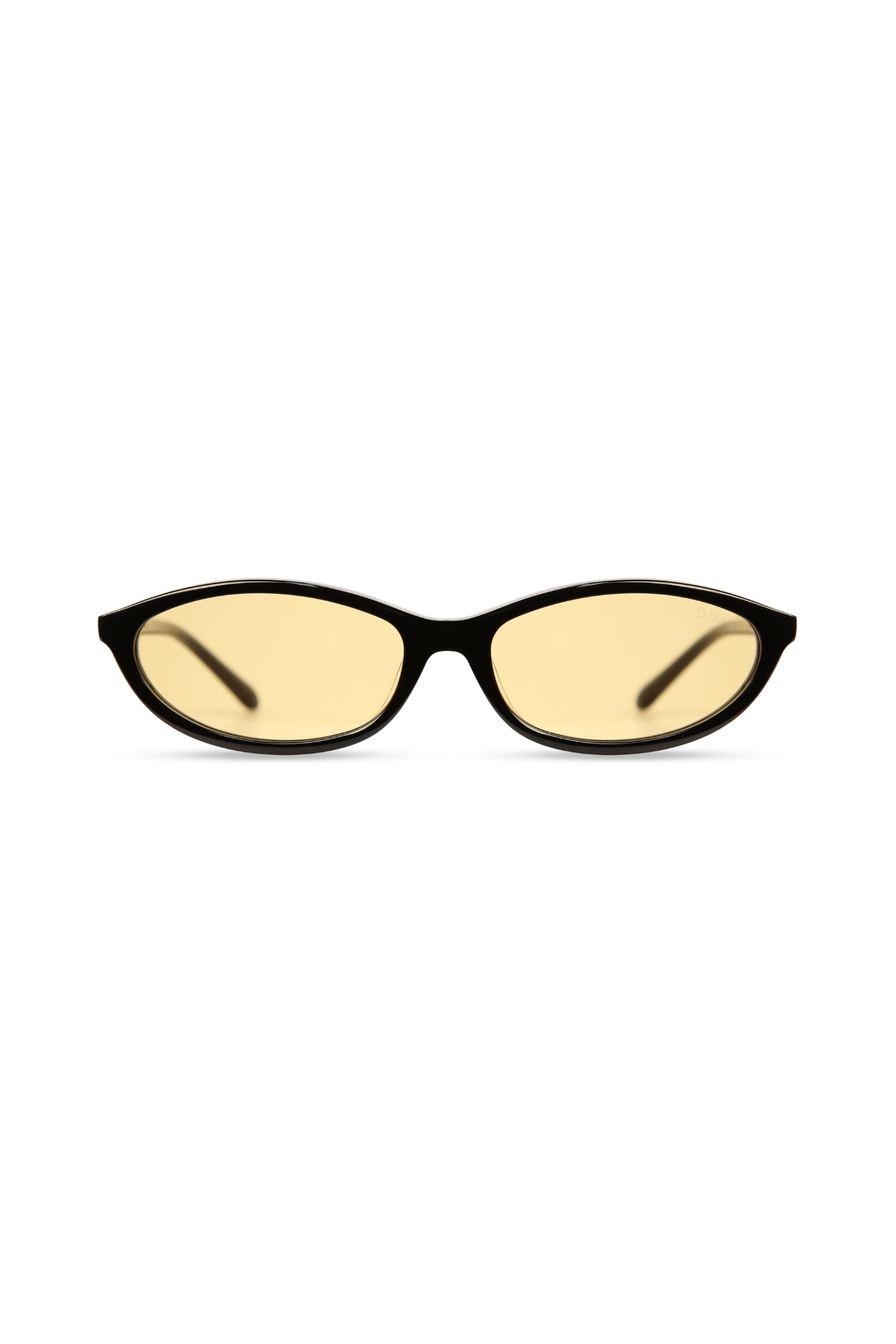 DIFF sunglasses DIME black FRAME mirrored YELLOW LENSES  DIFF EYEWEAR DIFF Eyewear Sunglasses Dime Dark Black Gold Mirror Lens  main image 2