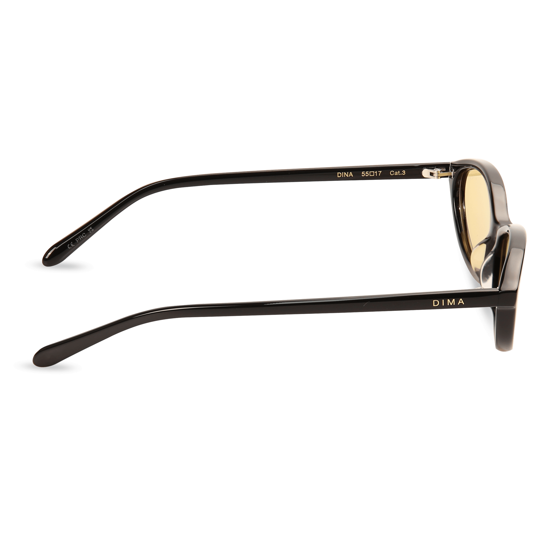 dima sunglass dina black frame yellow lens 3