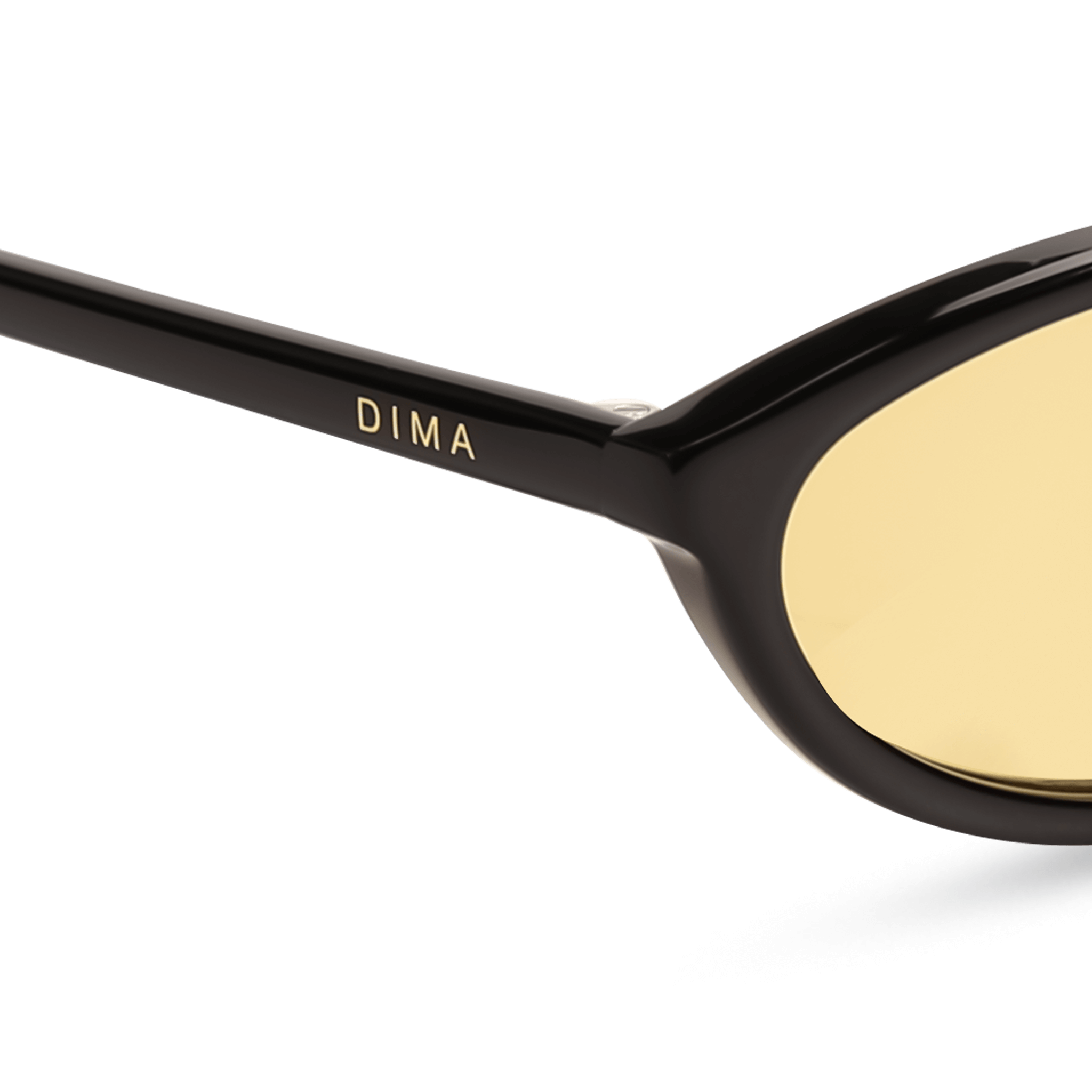 dima sunglass dina black frame yellow lens 4