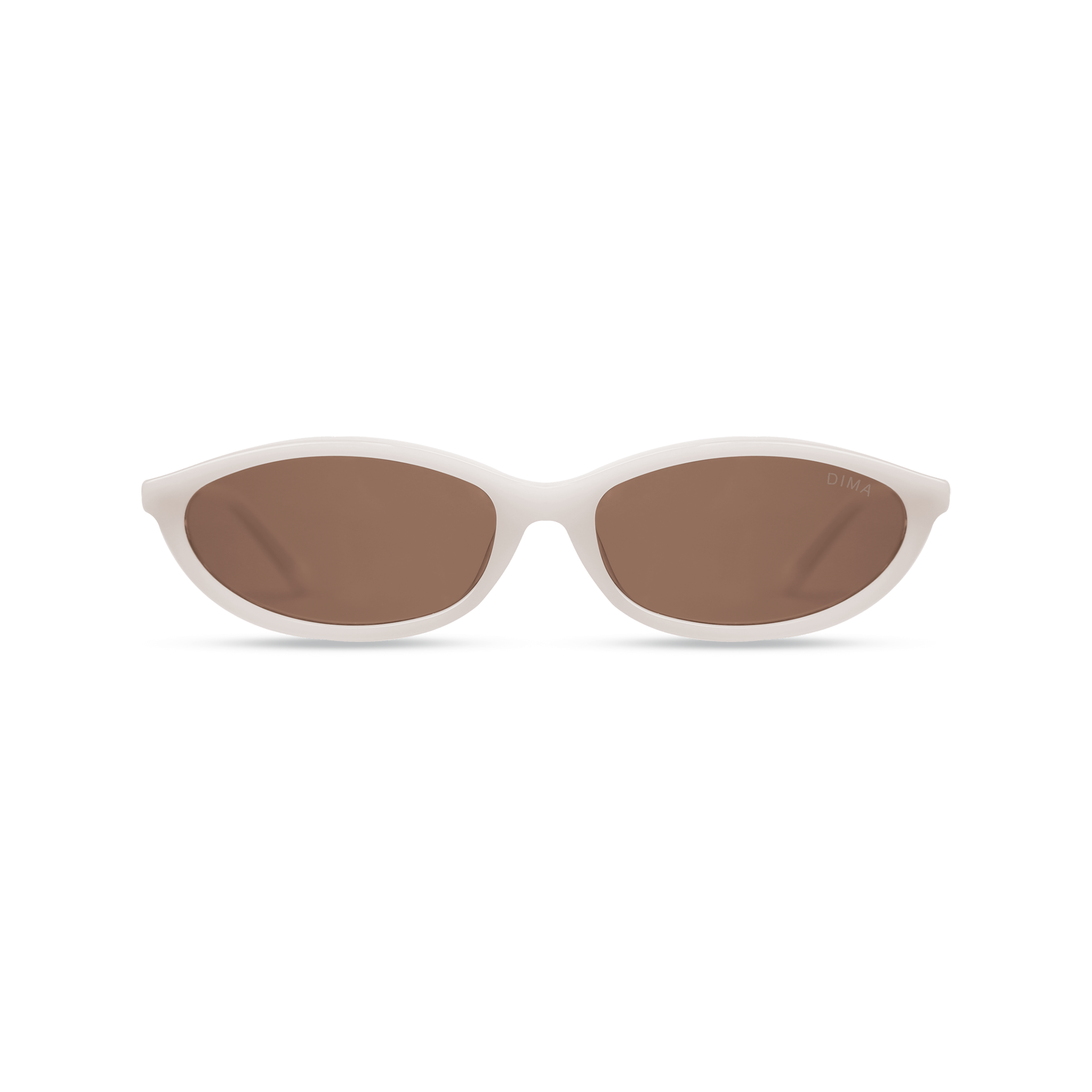 dima sunglass dina milky white frame brown lens 1
