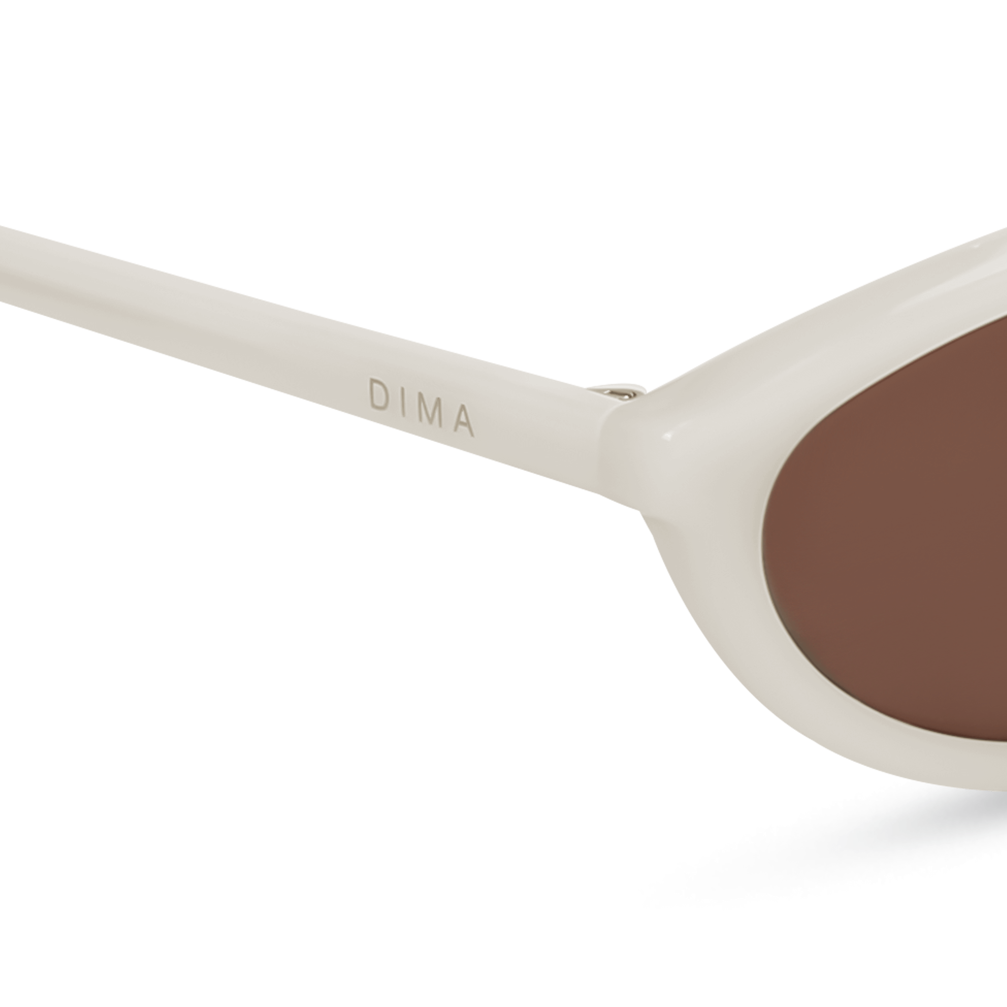 dima sunglass dina milky white frame brown lens 4