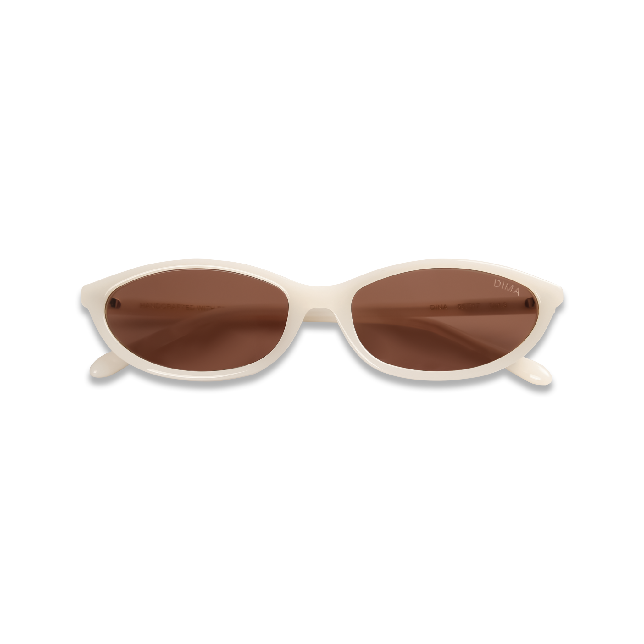 dima sunglass dina milky white frame brown lens 5