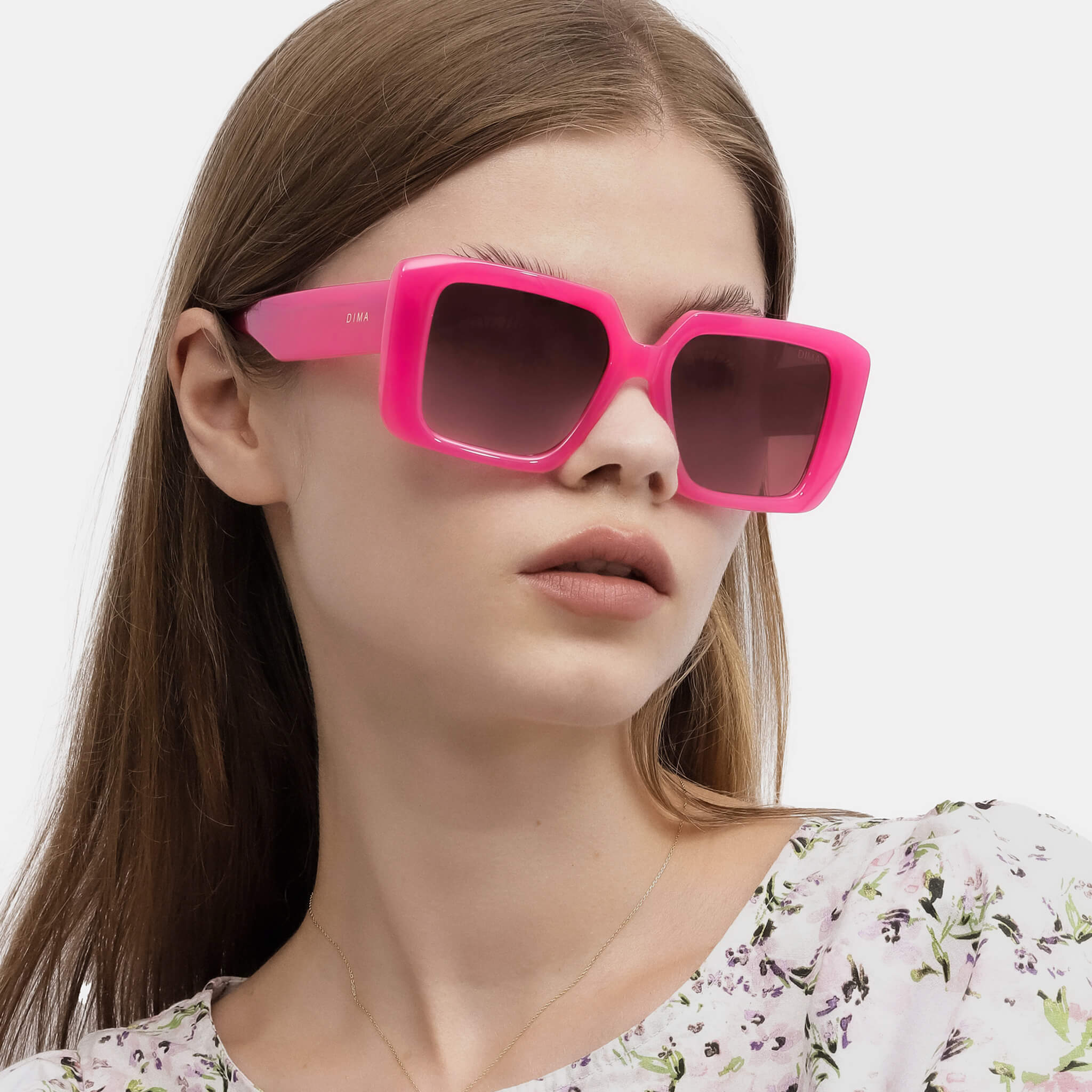 dima sunglass ember rose frame grey gradient lens model 2