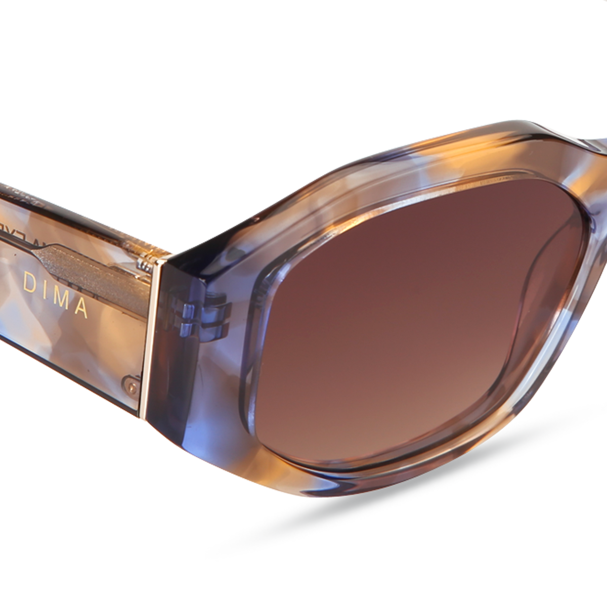 dima sunglass fleur crystal blue tortoise Frame brown gradient lens 4