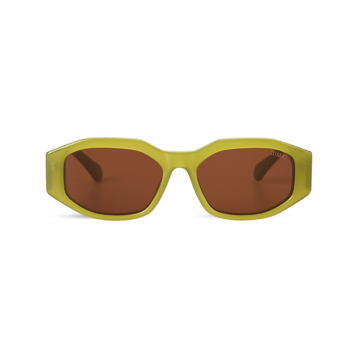 dima sunglass fleur milky olive frame brown lens 1