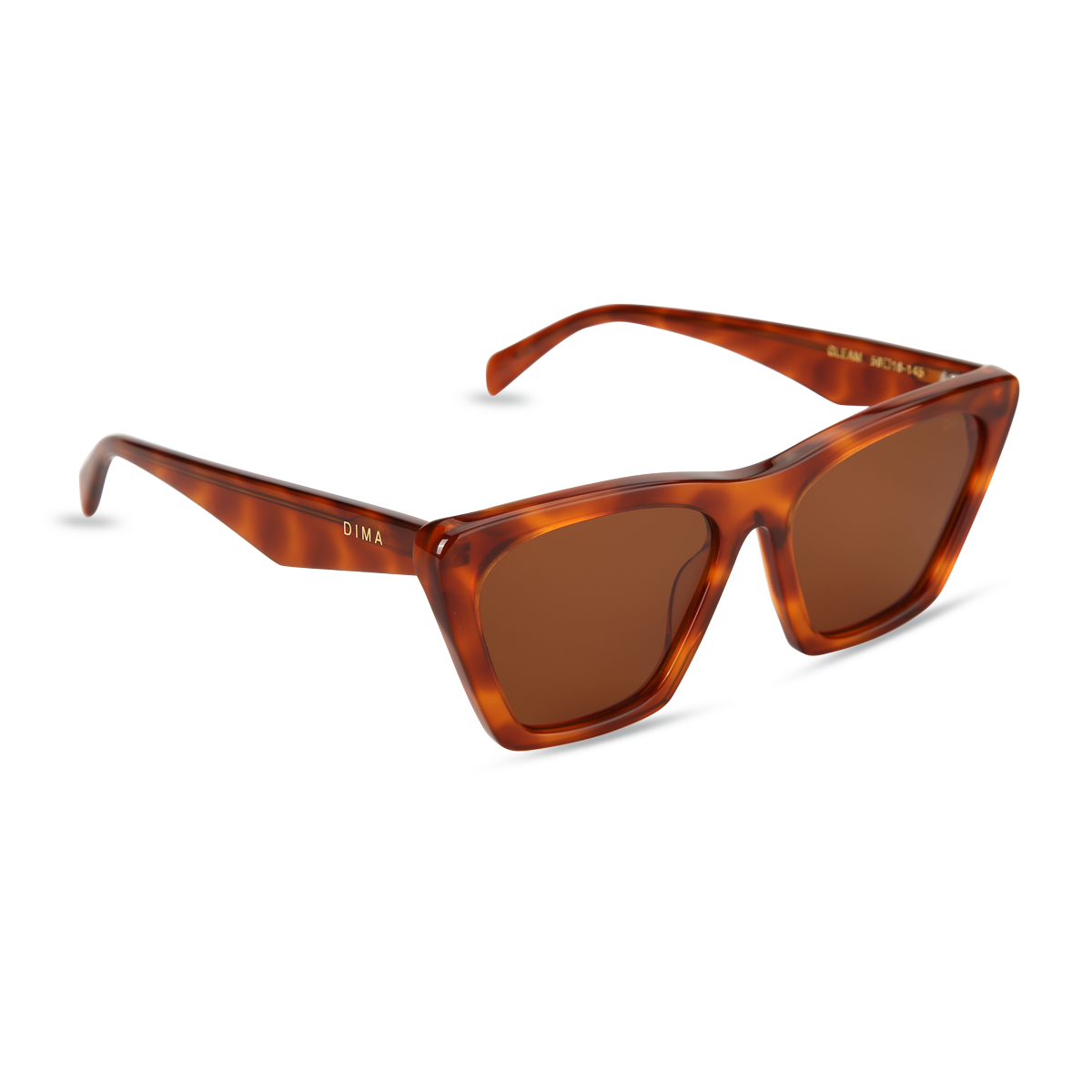 dima sunglass gleam amber tortoise frame brown lens 2