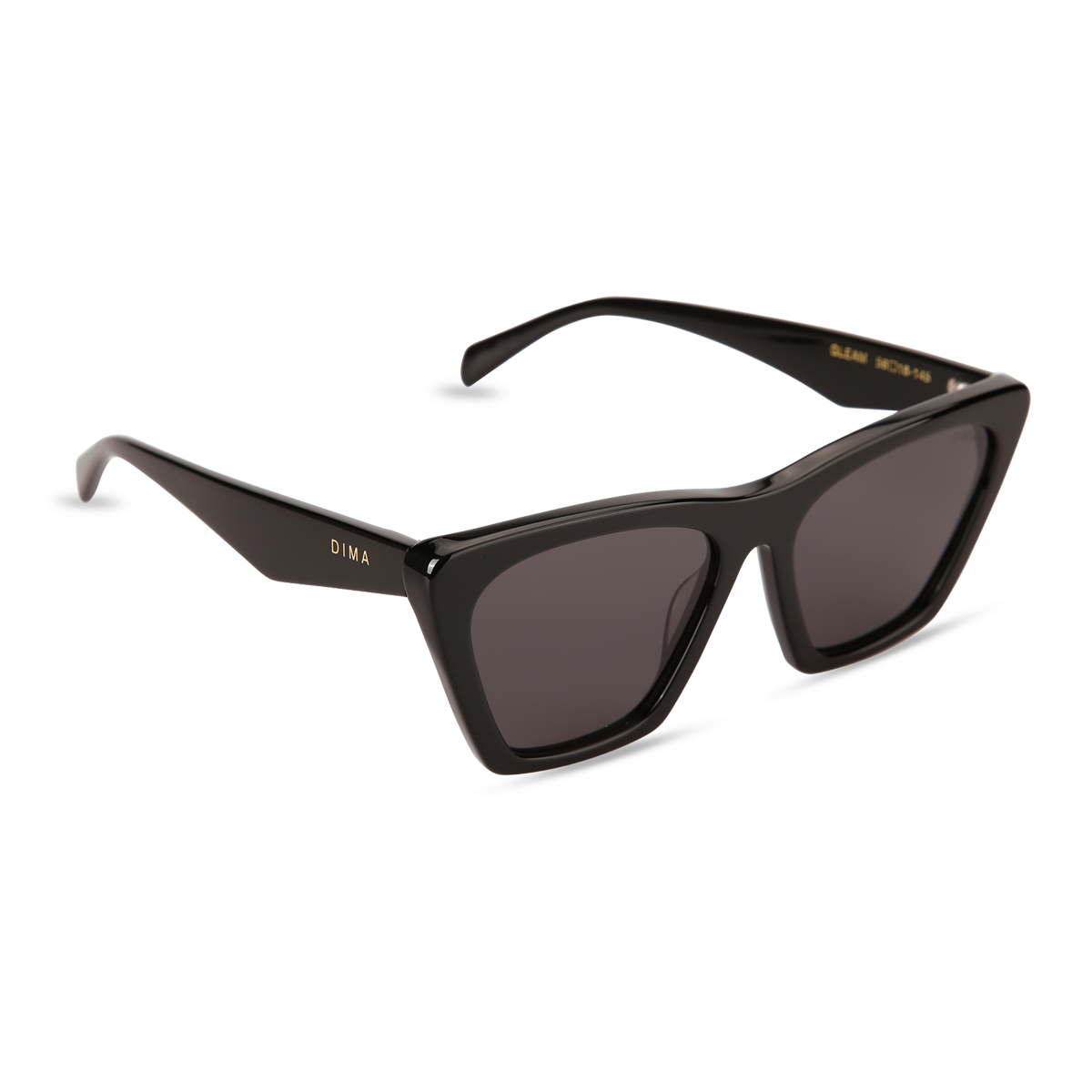 dima sunglass gleam black frame grey lens 2