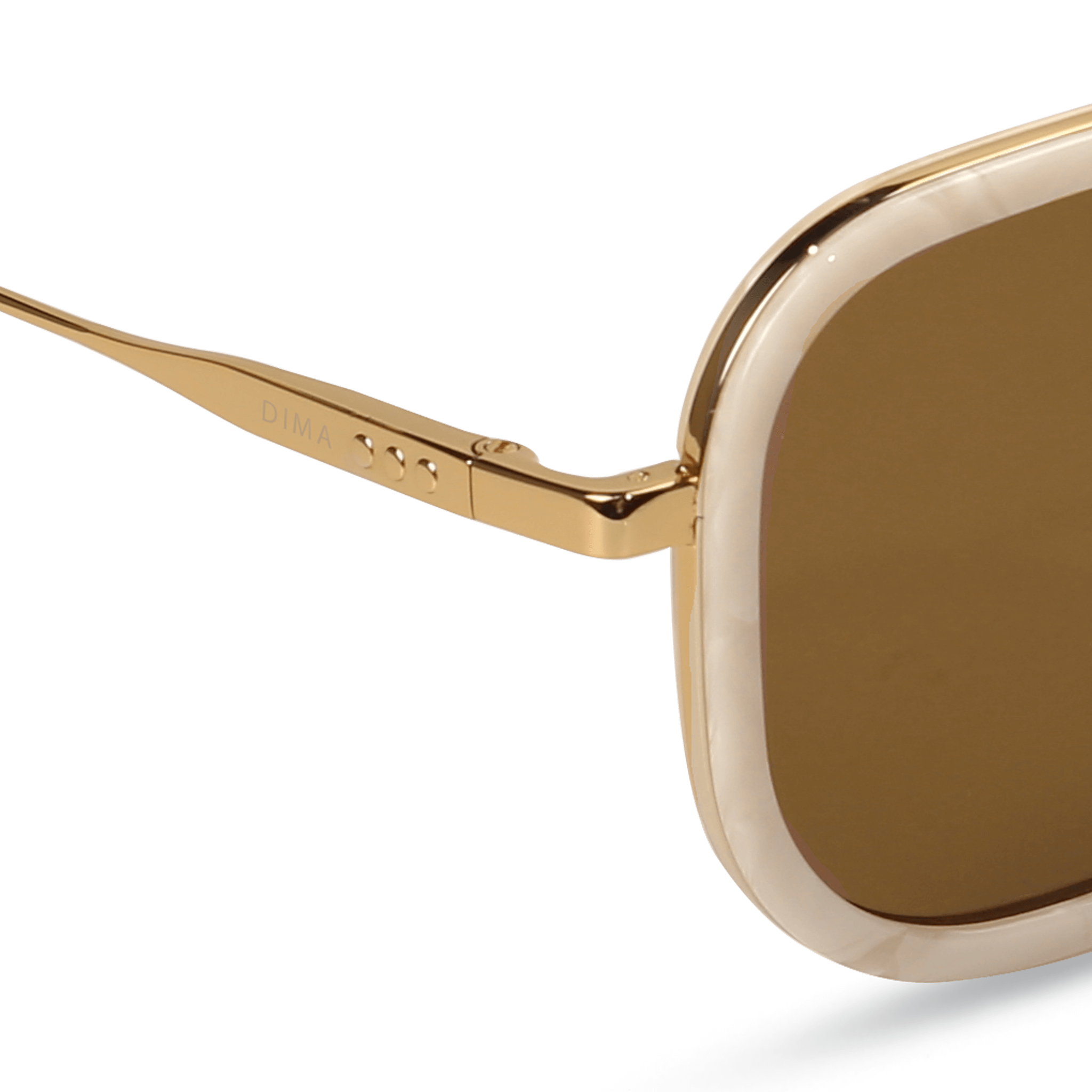 dima sunglass halle gold ivory frame gold mirror lens 4