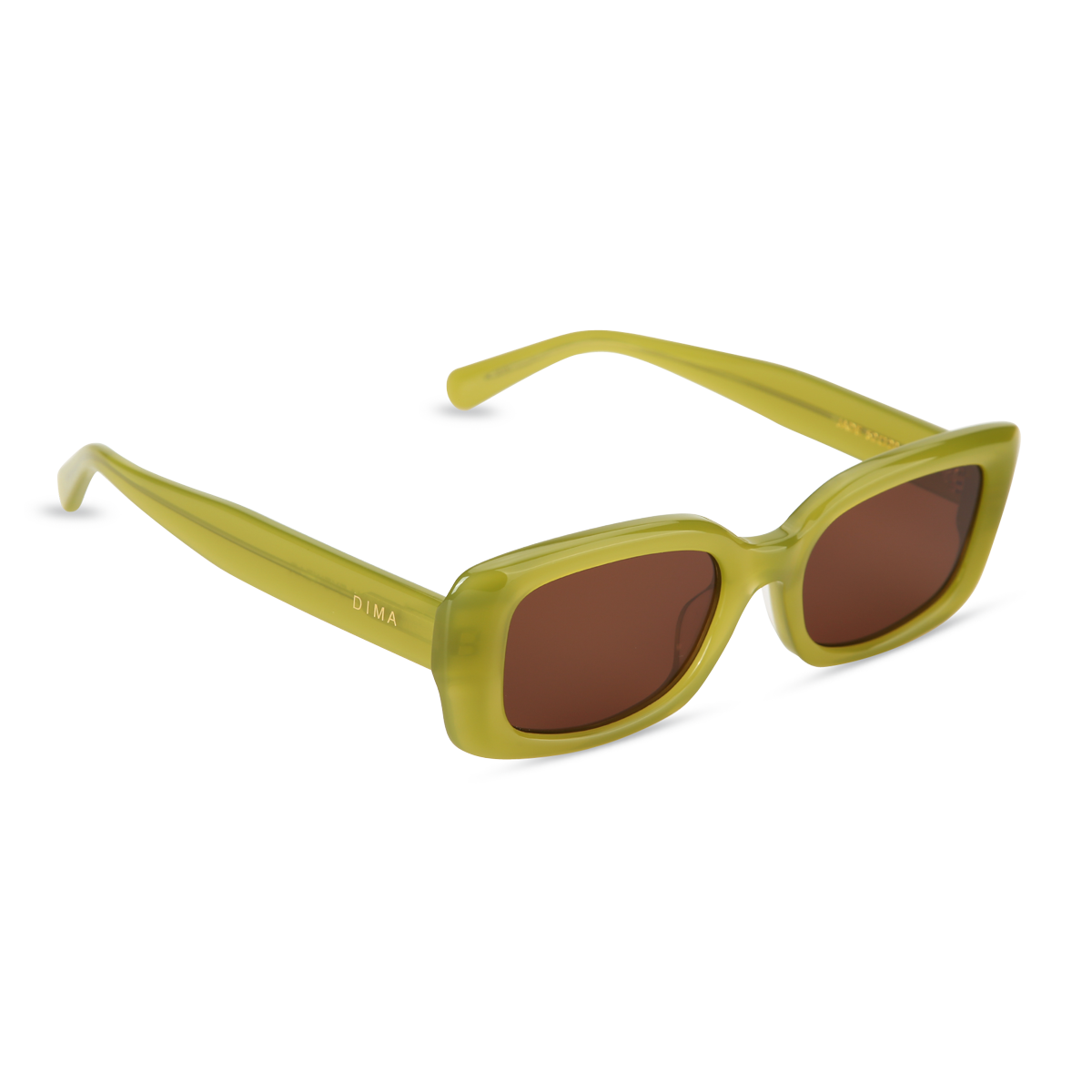 dima sunglass jade milky olive frame brown lens 2