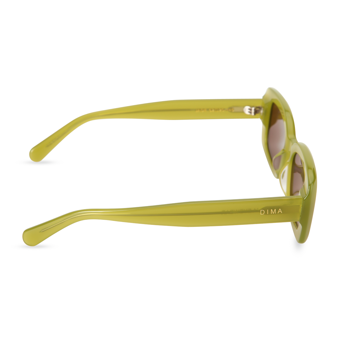 dima sunglass jade milky olive frame brown lens 3