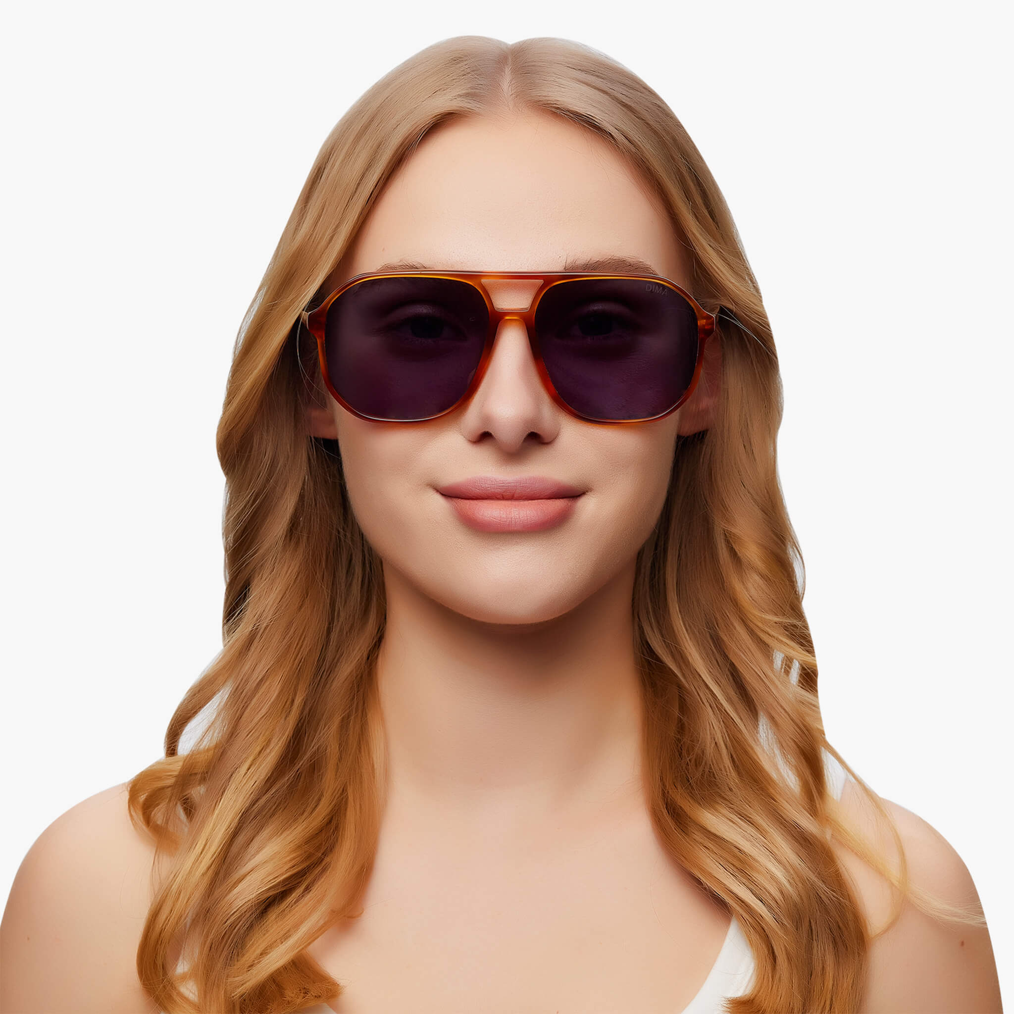 dima sunglass kiki amber tortoise frame vintage blue lens model 1