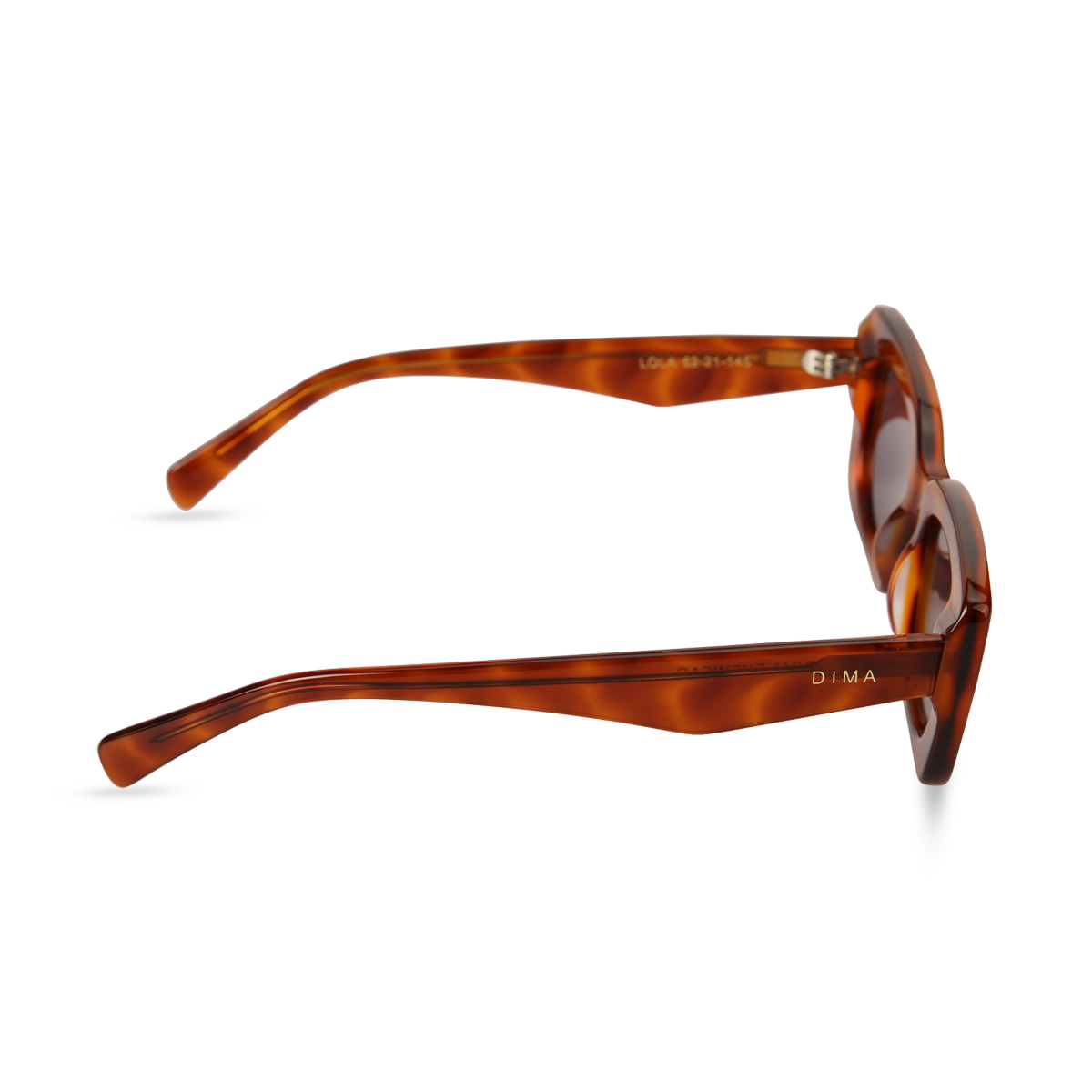 dima sunglass lola amber tortoise frame dark blue lens 3