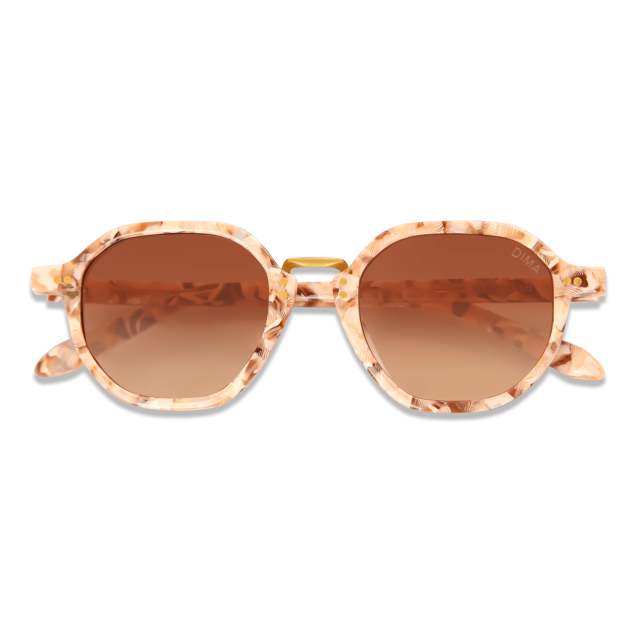 dima sunglass luxis pink pearl frame brown gradient lens 1