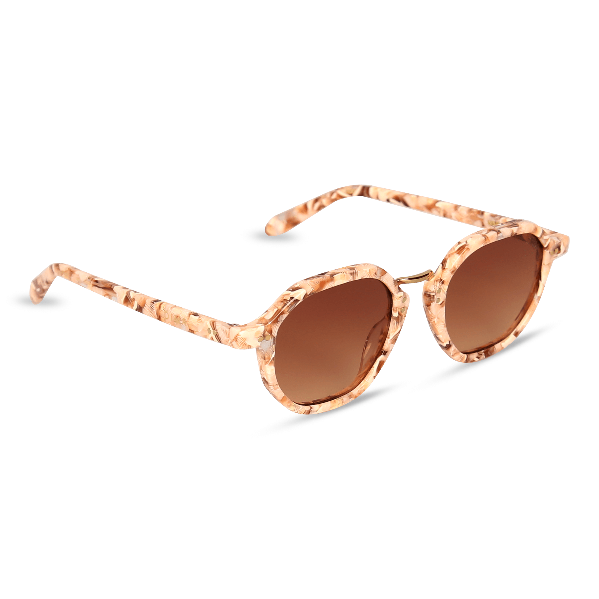 dima sunglass luxis pink pearl frame brown gradient lens 4