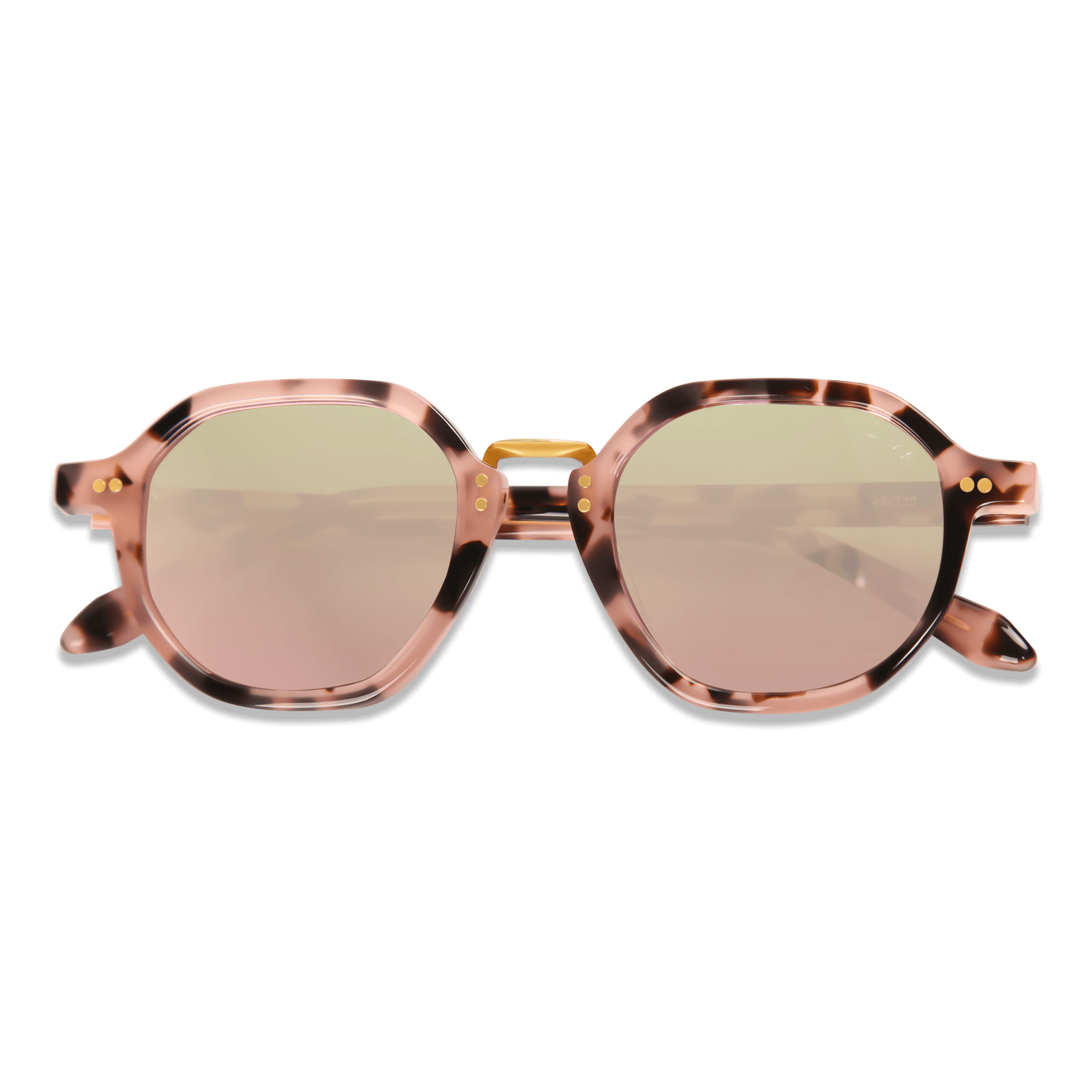 dima sunglass luxis pink tortoise frame pink mirror lens 1