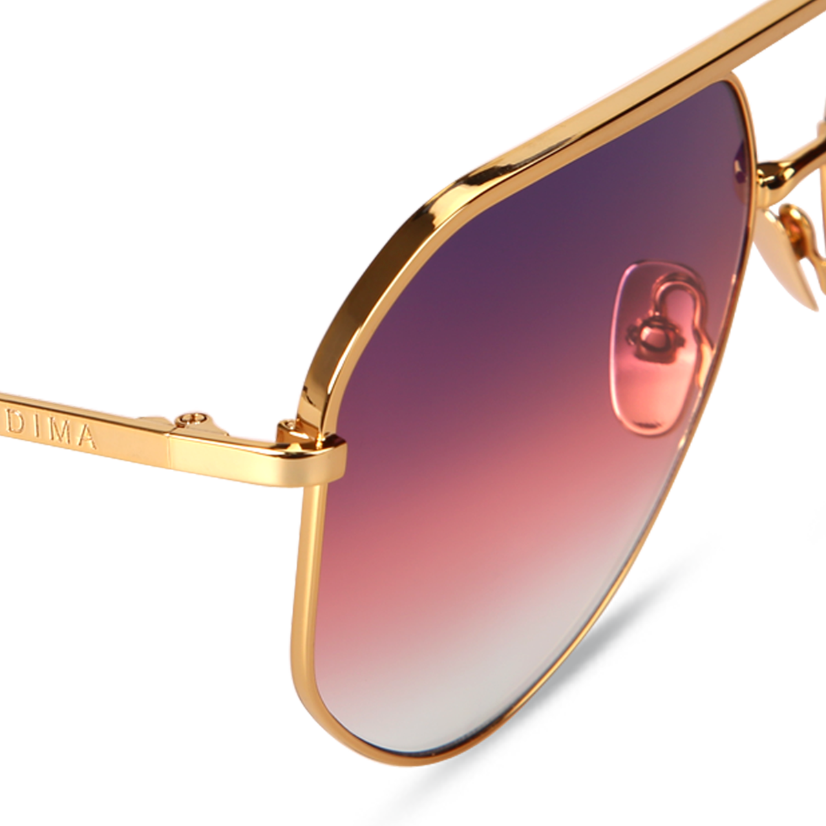 dima sunglass nova gold crystal wine frame triple gradient lens 4