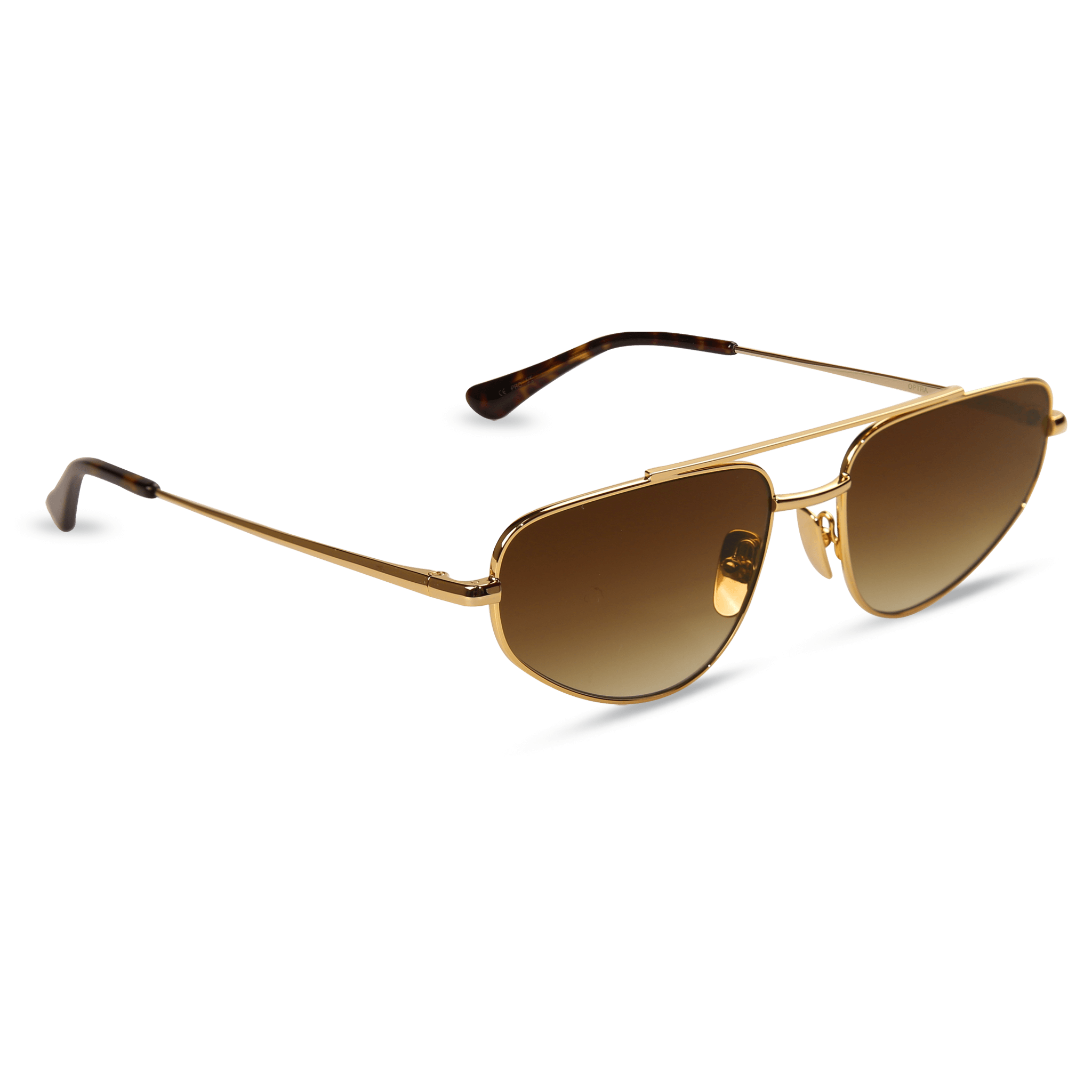 dima sunglass optra gold dark tortoise frame brown gradient lens 2