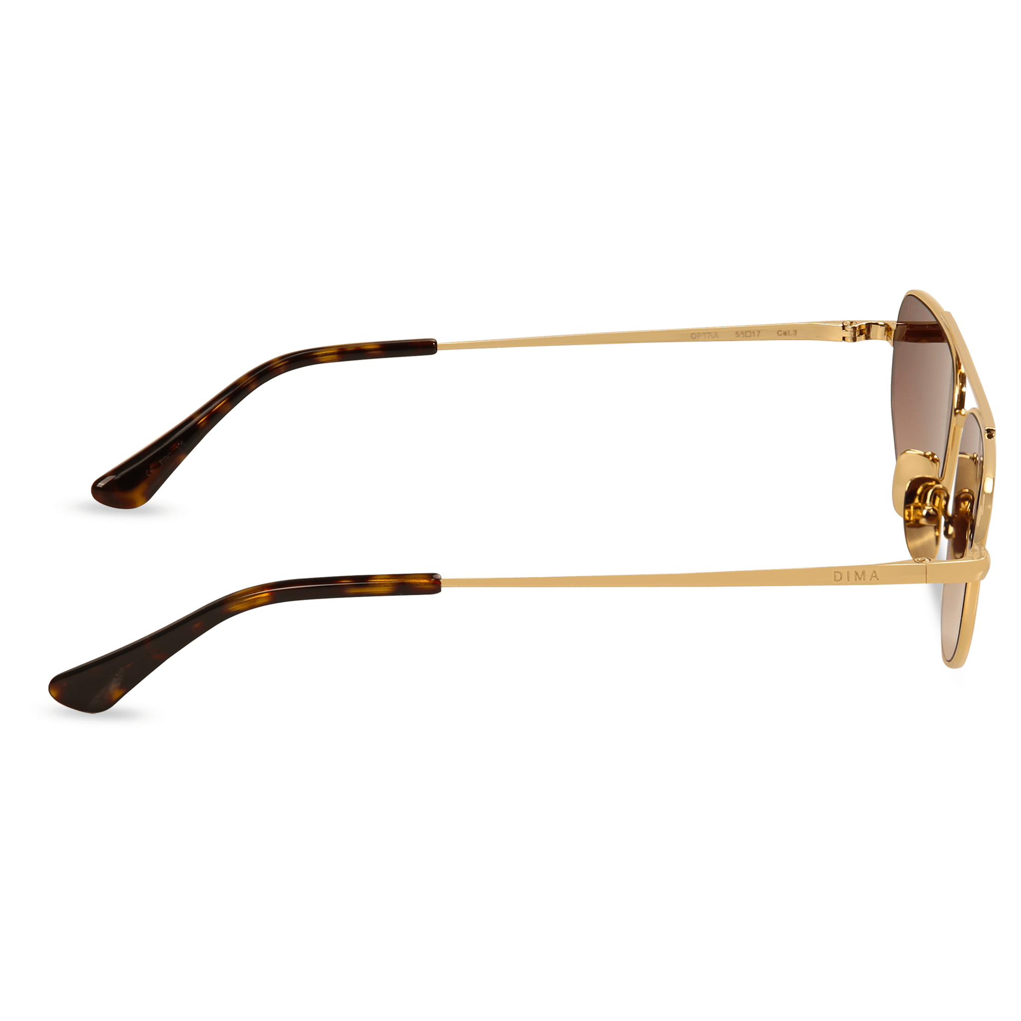 dima sunglass optra gold dark tortoise frame brown gradient lens 3