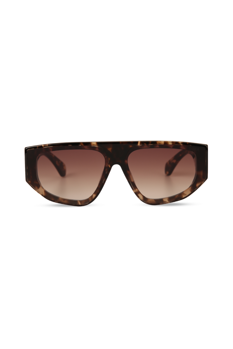 Reese Tortoise Shield Sunglasses Brown Gradient Lens DIMA Eyewear
