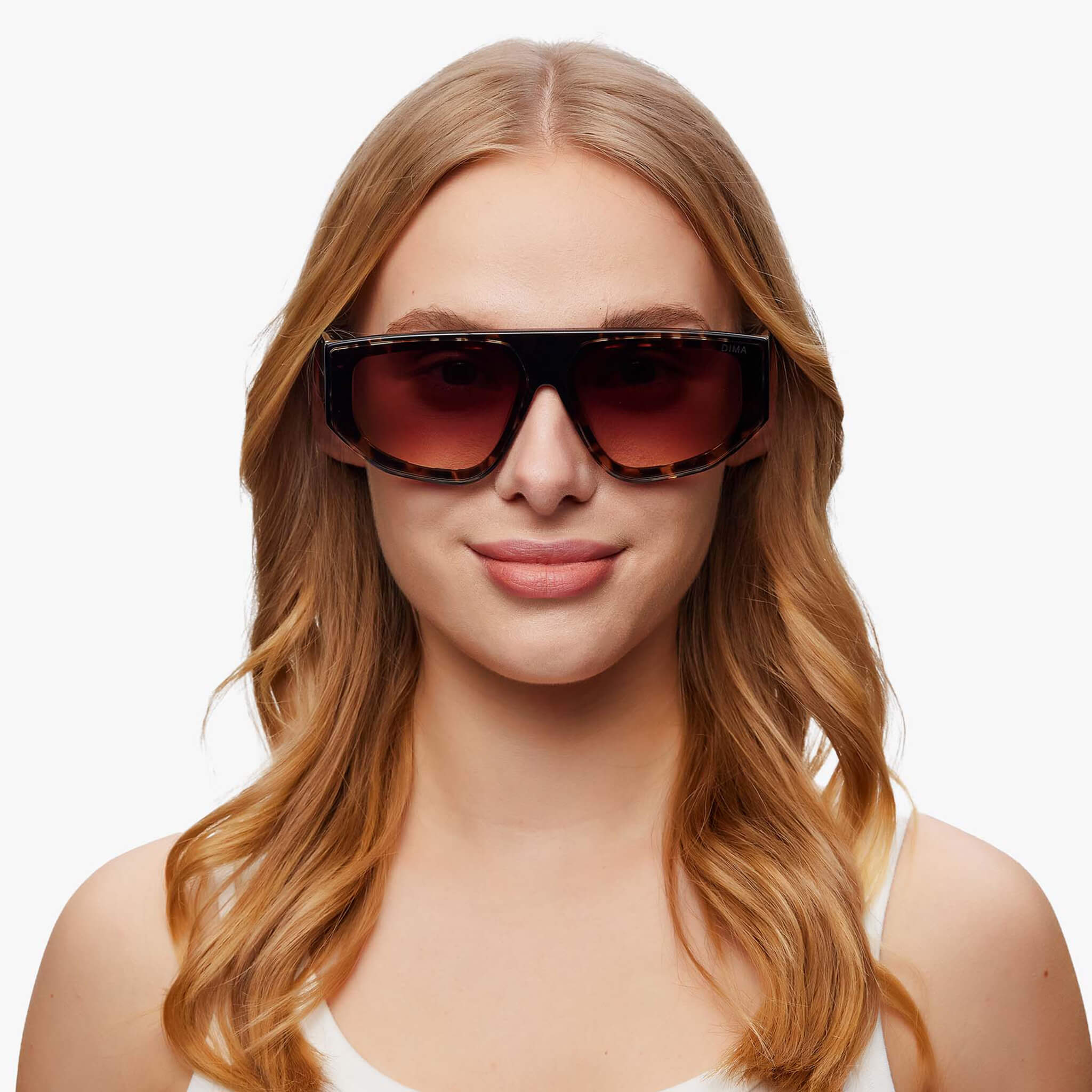 dima sunglass reese blonde tortoise frame brown gradient lens model 1
