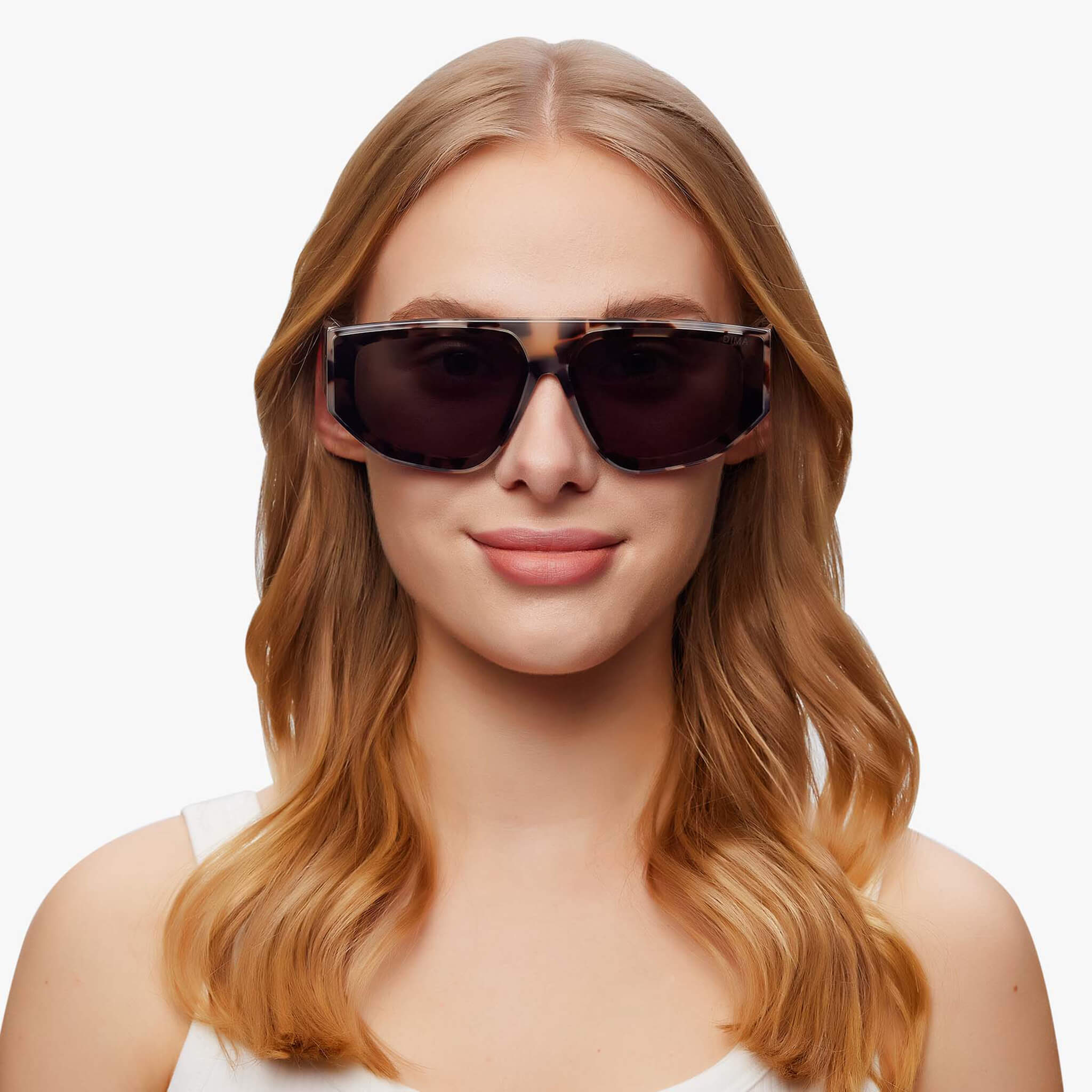 dima sunglass reese cream tortoise frame grey lens model 1