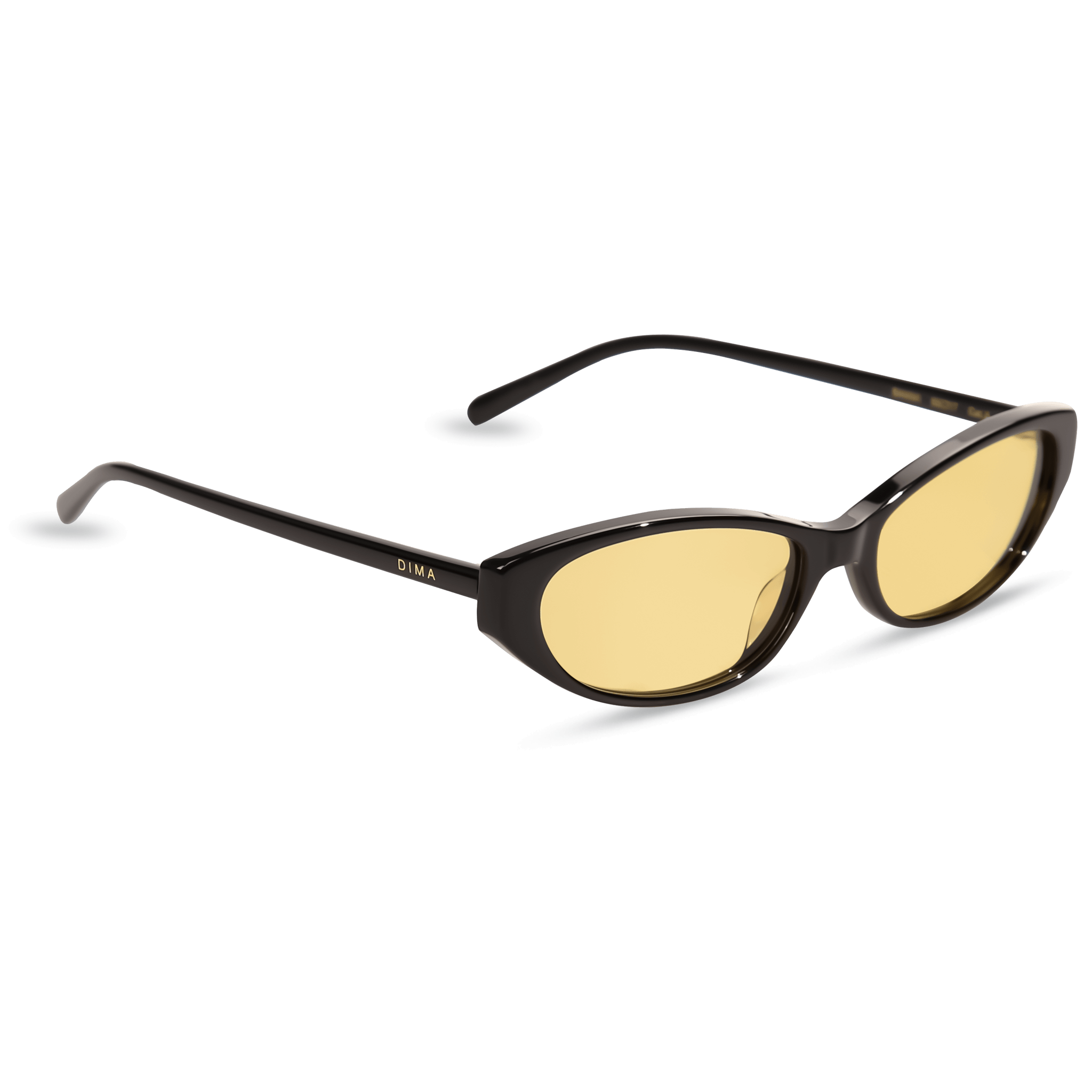 dima sunglass sammi black frame yellow lens 2