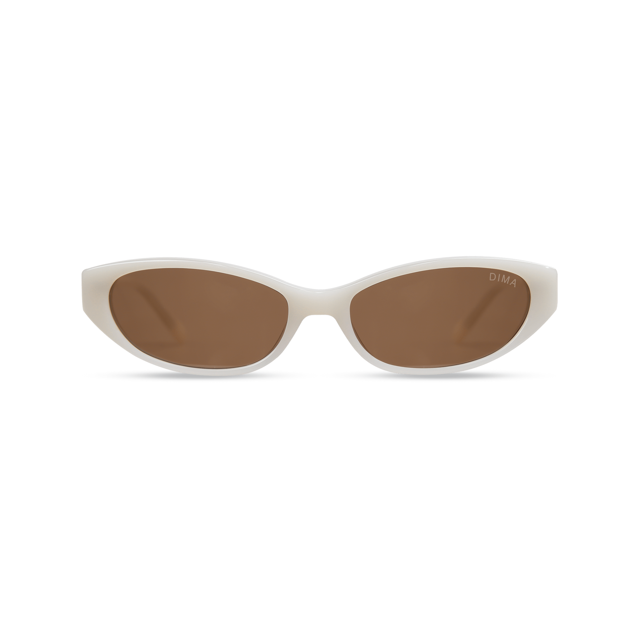 dima sunglass sammi milky white frame brown lens 1