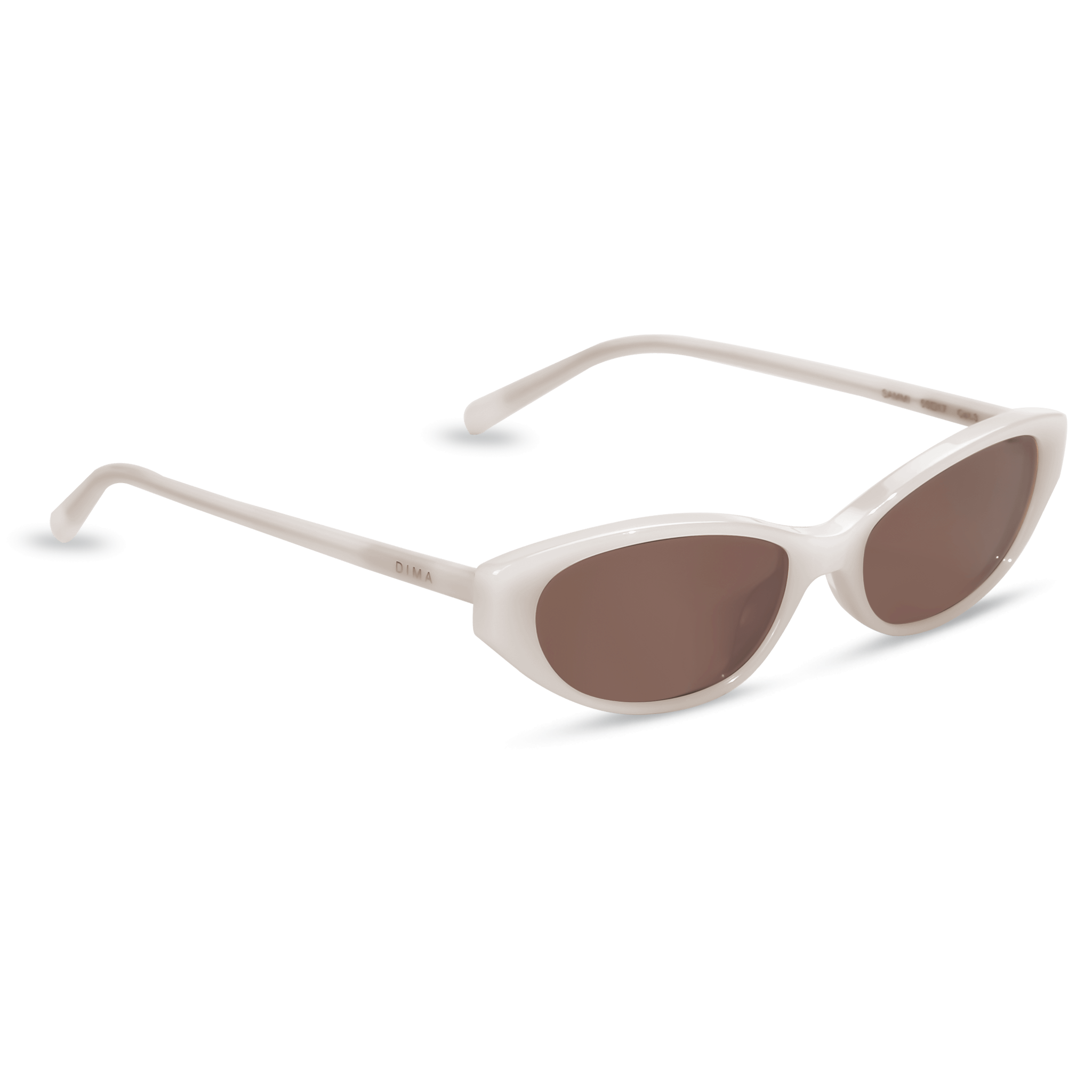dima sunglass sammi milky white frame brown lens 2