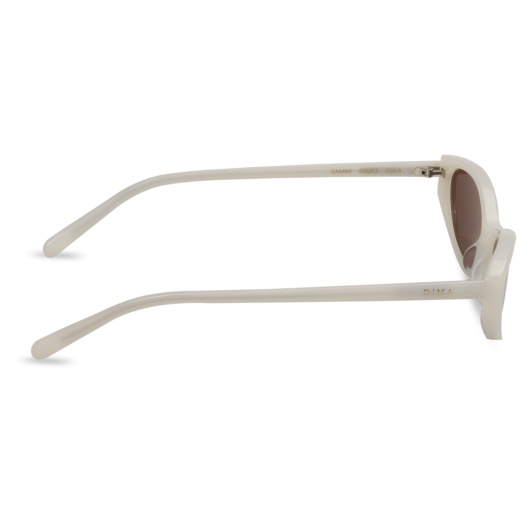 dima sunglass sammi milky white frame brown lens 3