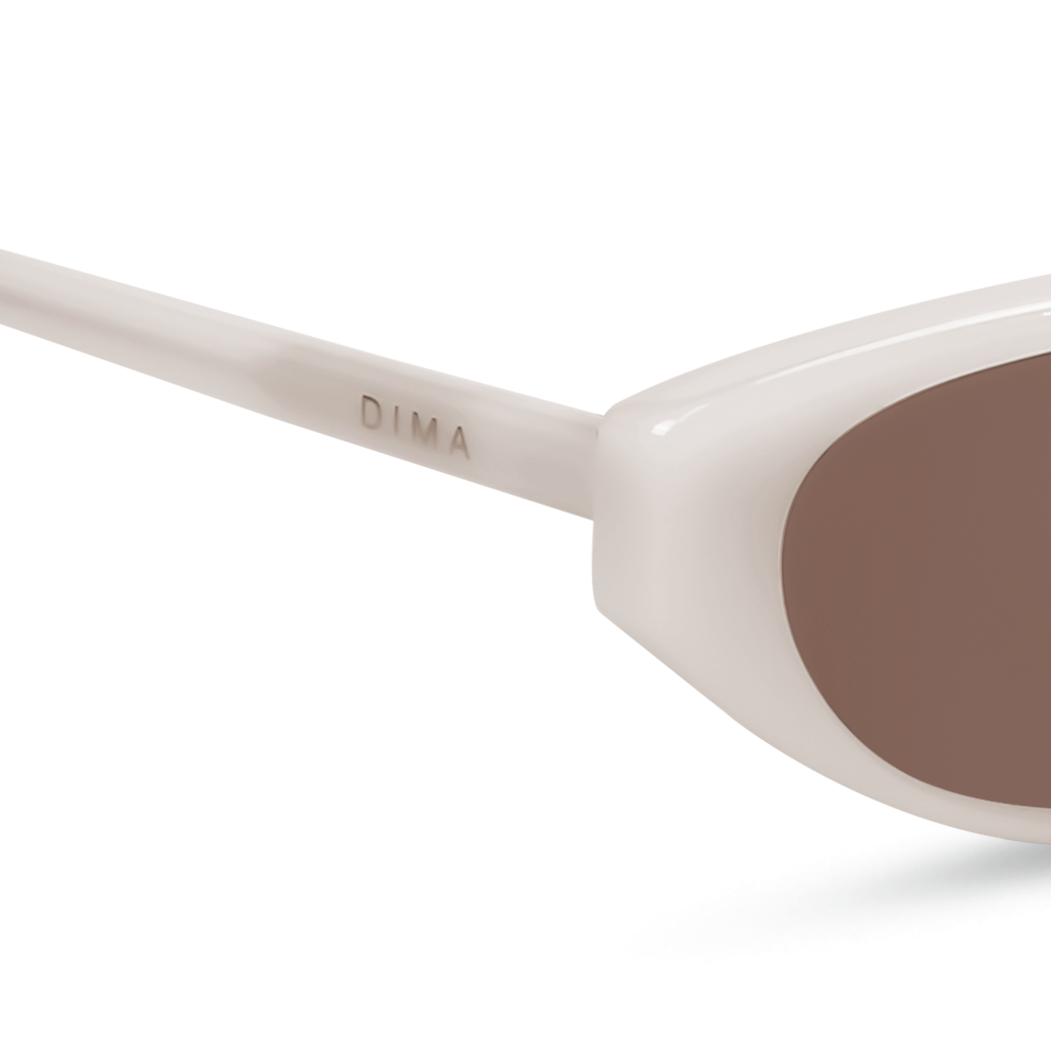 dima sunglass sammi milky white frame brown lens 4