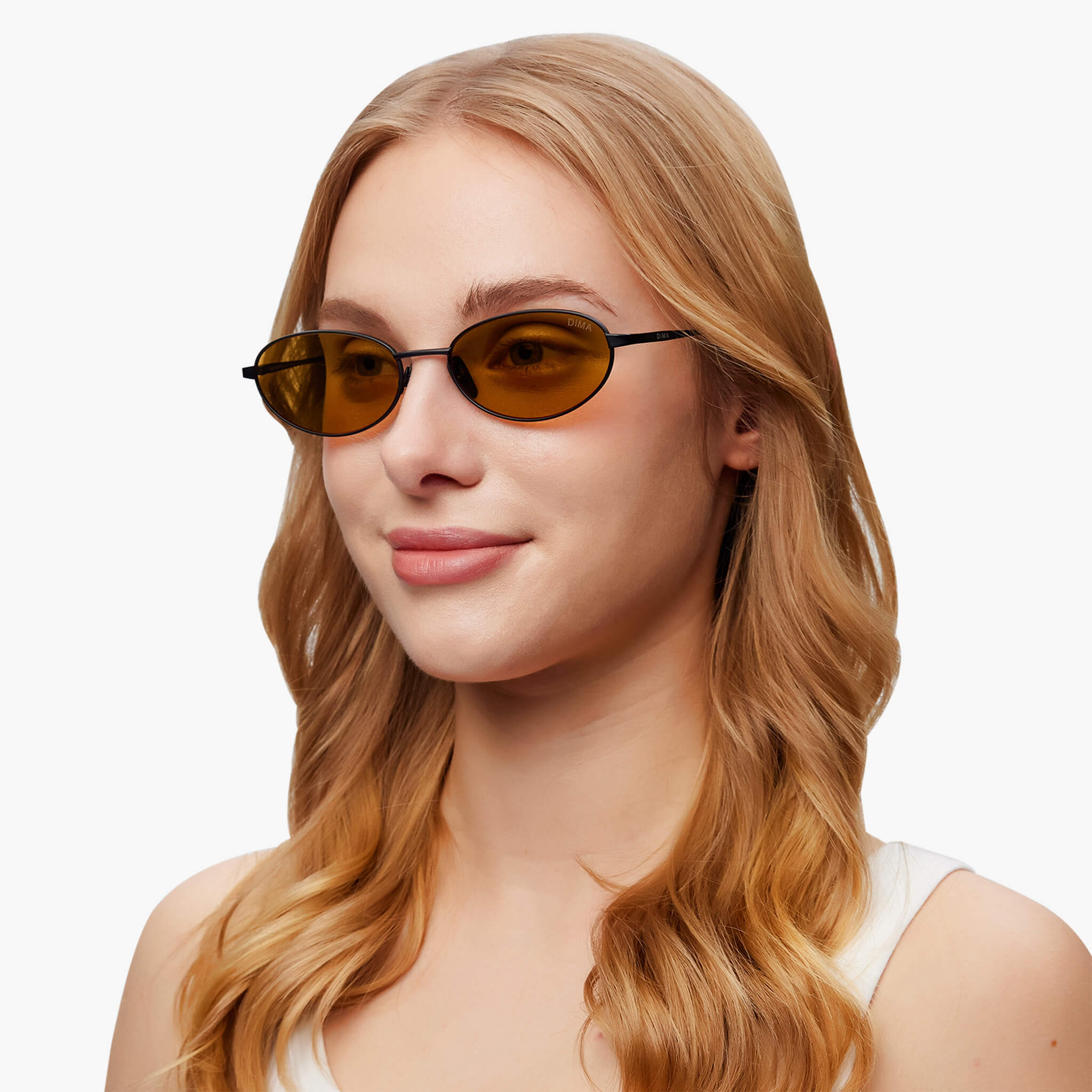 dima sunglass shena black frame yellow lens model 2