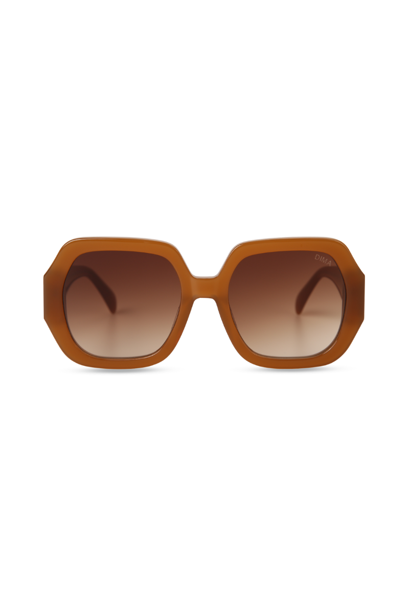 Sienna Honey Oversized Sunglasses - Brown Gradient Lens | DIMA