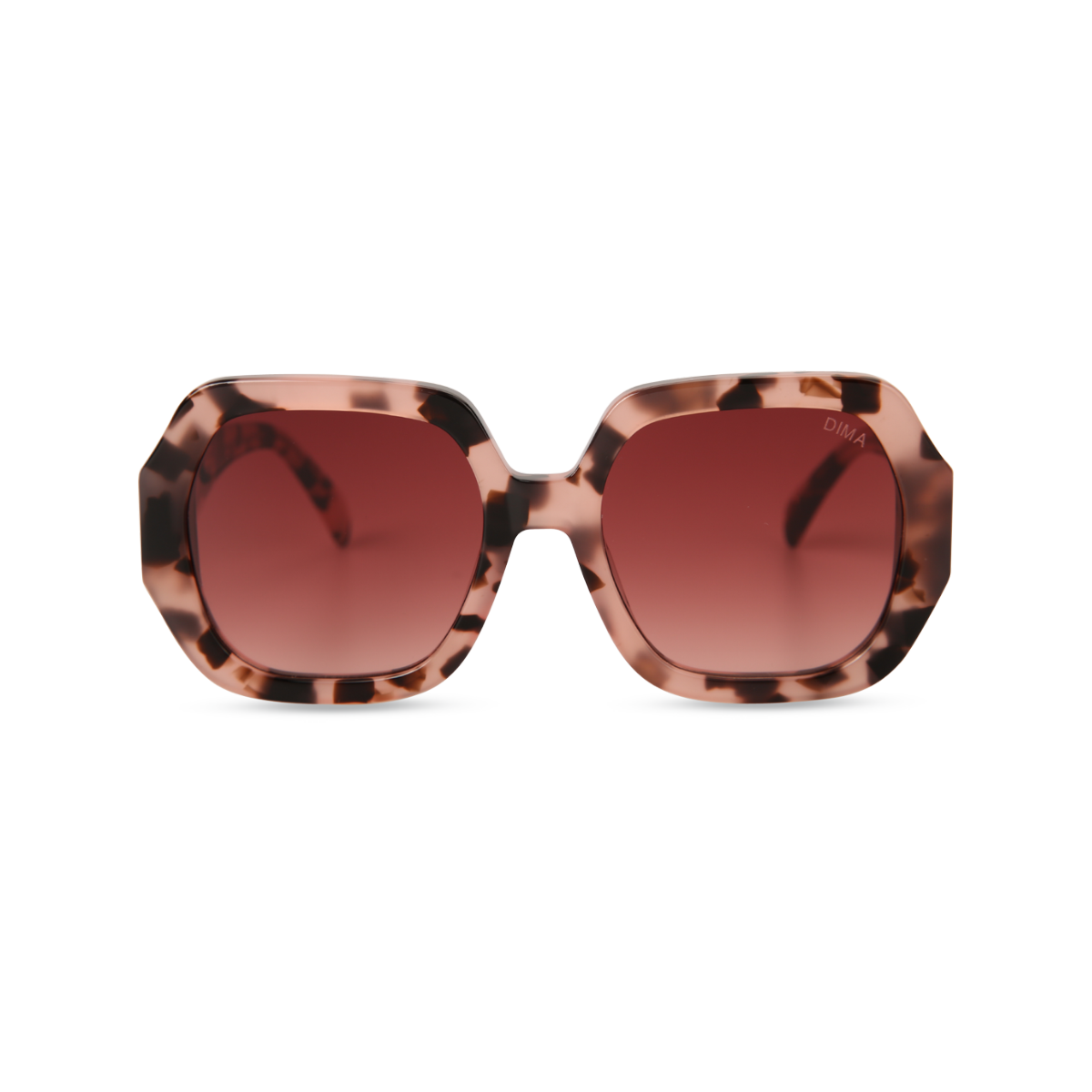 dima sunglass sienna pink tortoise frame red gradient lens 1