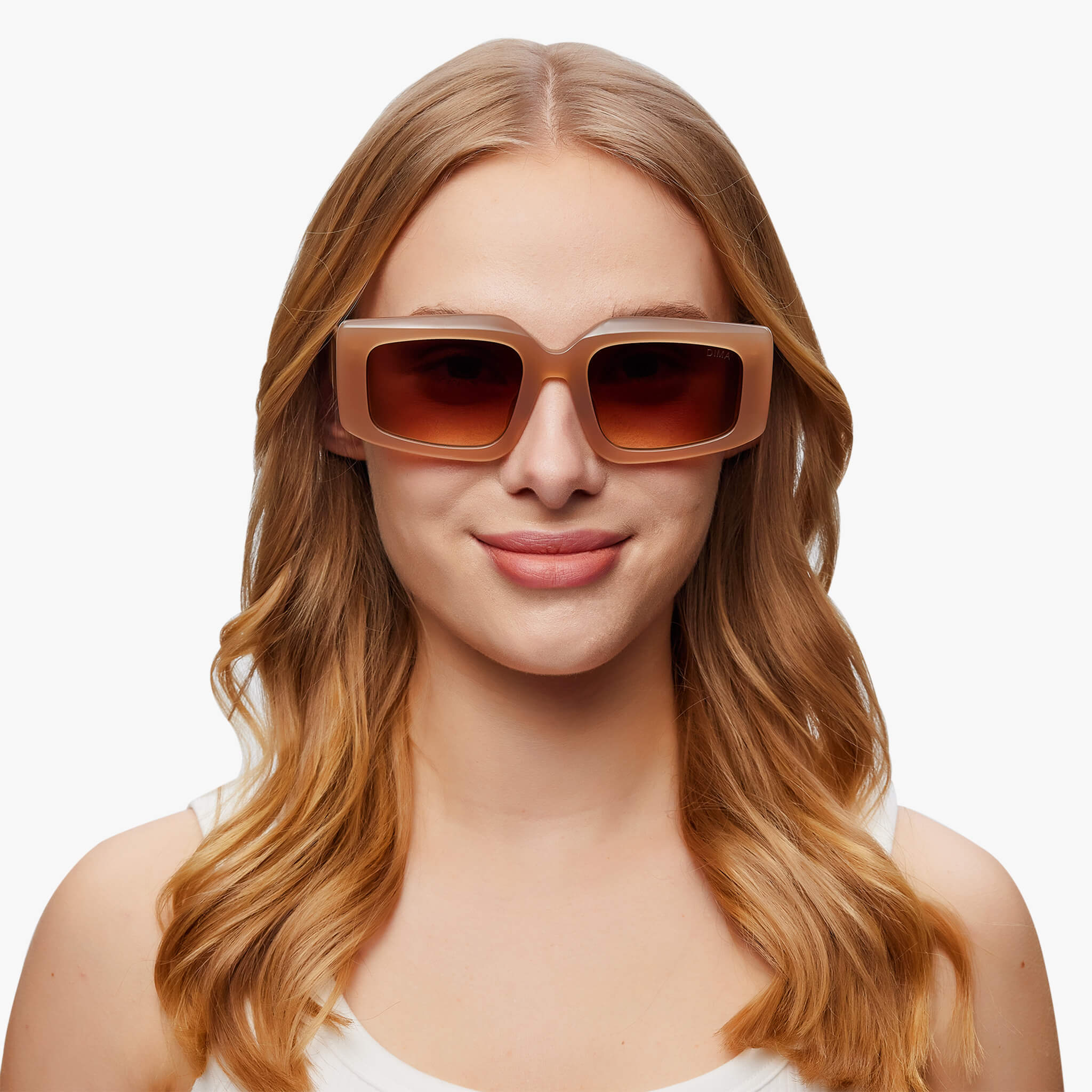 dima sunglass vivid milky brown frame brown gradient lens model 1