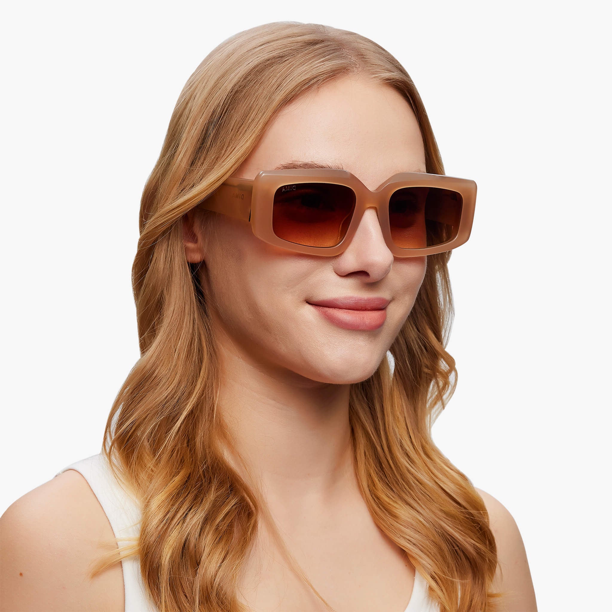 dima sunglass vivid milky brown frame brown gradient lens model 2