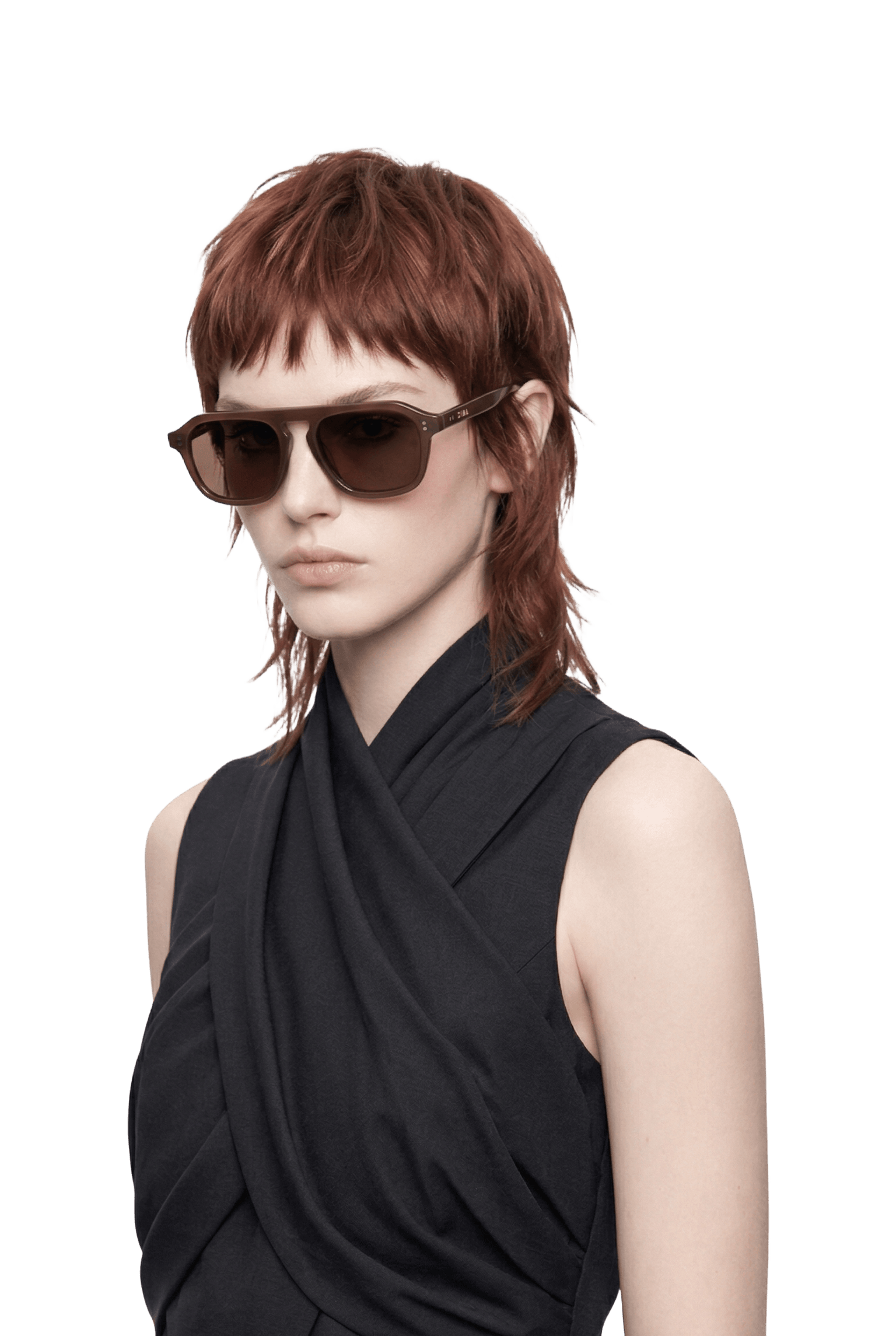 Dima cameo brown sunglasses exude icy cool feminine aura