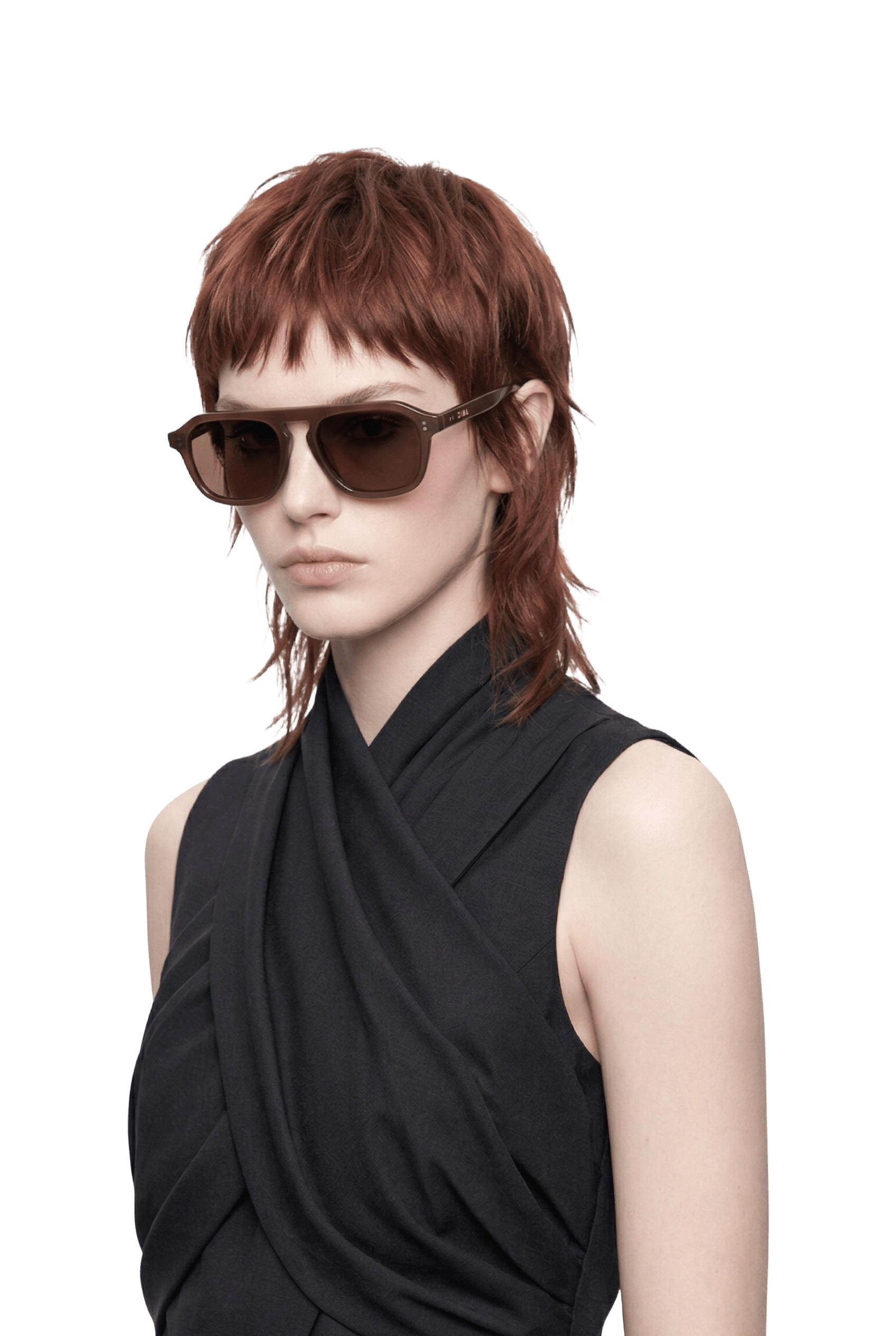 Dima cameo brown sunglasses exude icy cool feminine aura