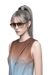 Dima cameo brown grey gradient sunglasses glow with feminine glamour