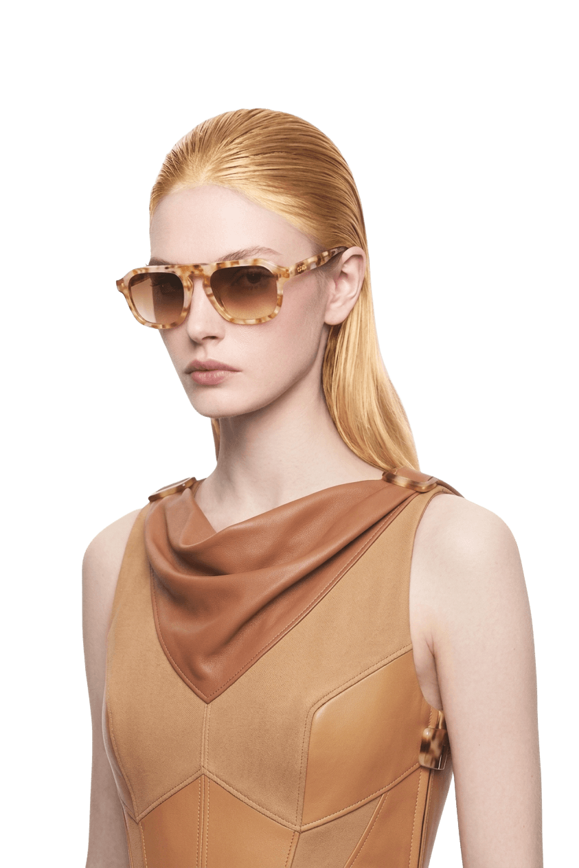 Dima cameo brown pearl sunglasses radiate stylish feminine beauty