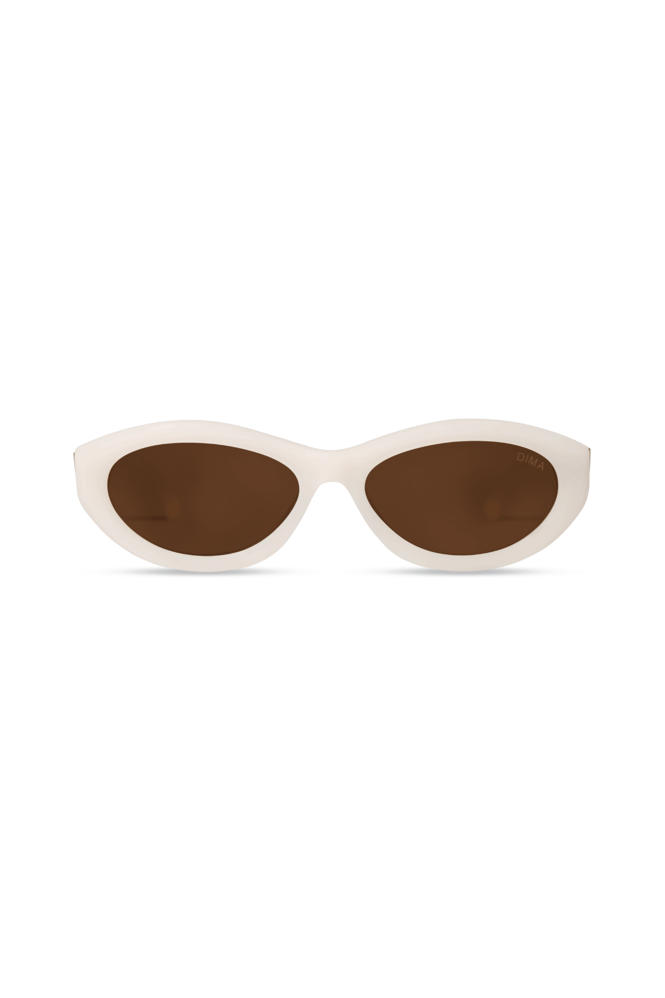 DIMA Eyewear Audra Milky White Frame Brown Lens 1
