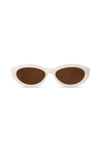 DIMA Eyewear Audra Milky White Frame Brown Lens 1