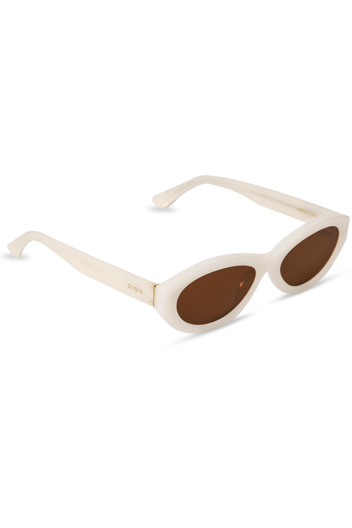 DIMA Eyewear Audra Milky White Frame Brown Lens 2