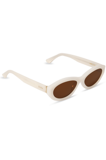 DIMA Eyewear Audra Milky White Frame Brown Lens 2