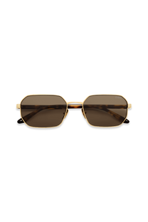 DIMA Eyewear Crux Gold Amber Tortoise Frame Brown Lens 2