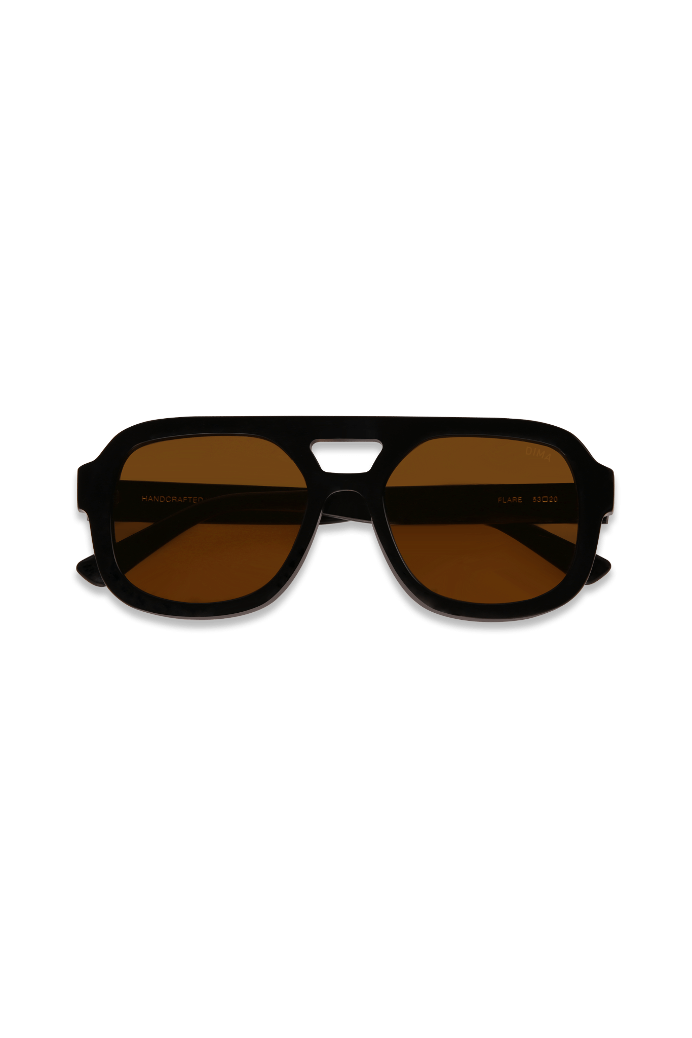DIMA Eyewear Flare Black Frame Light Brown Lens 2
