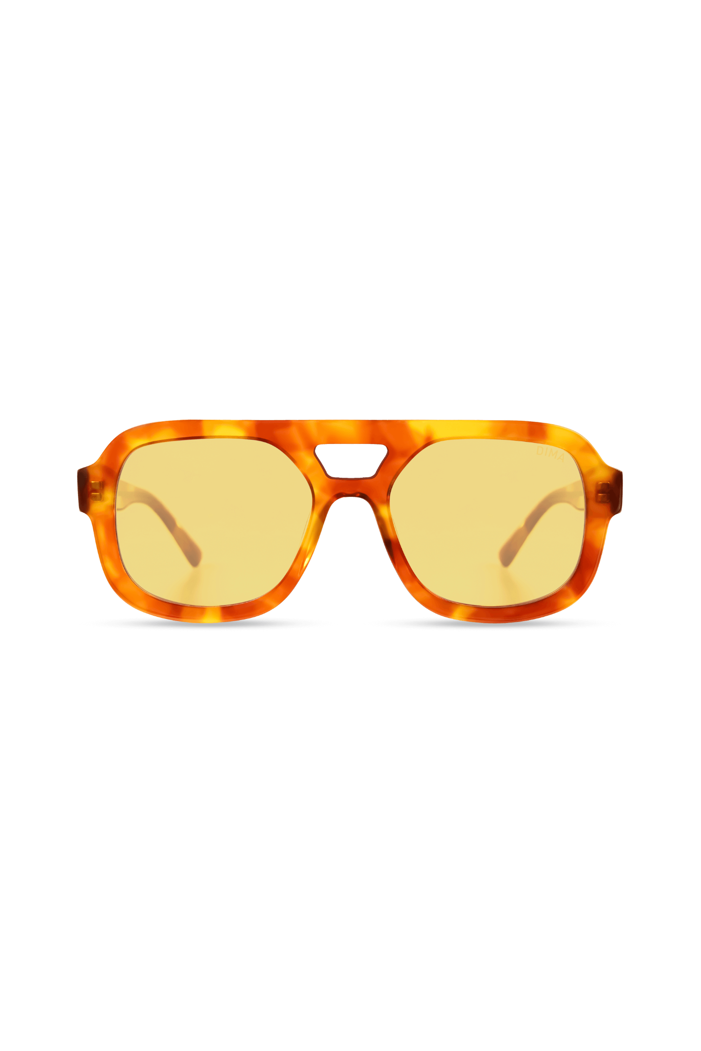 DIMA Eyewear Flare Havana Frame Yellow Lens 1