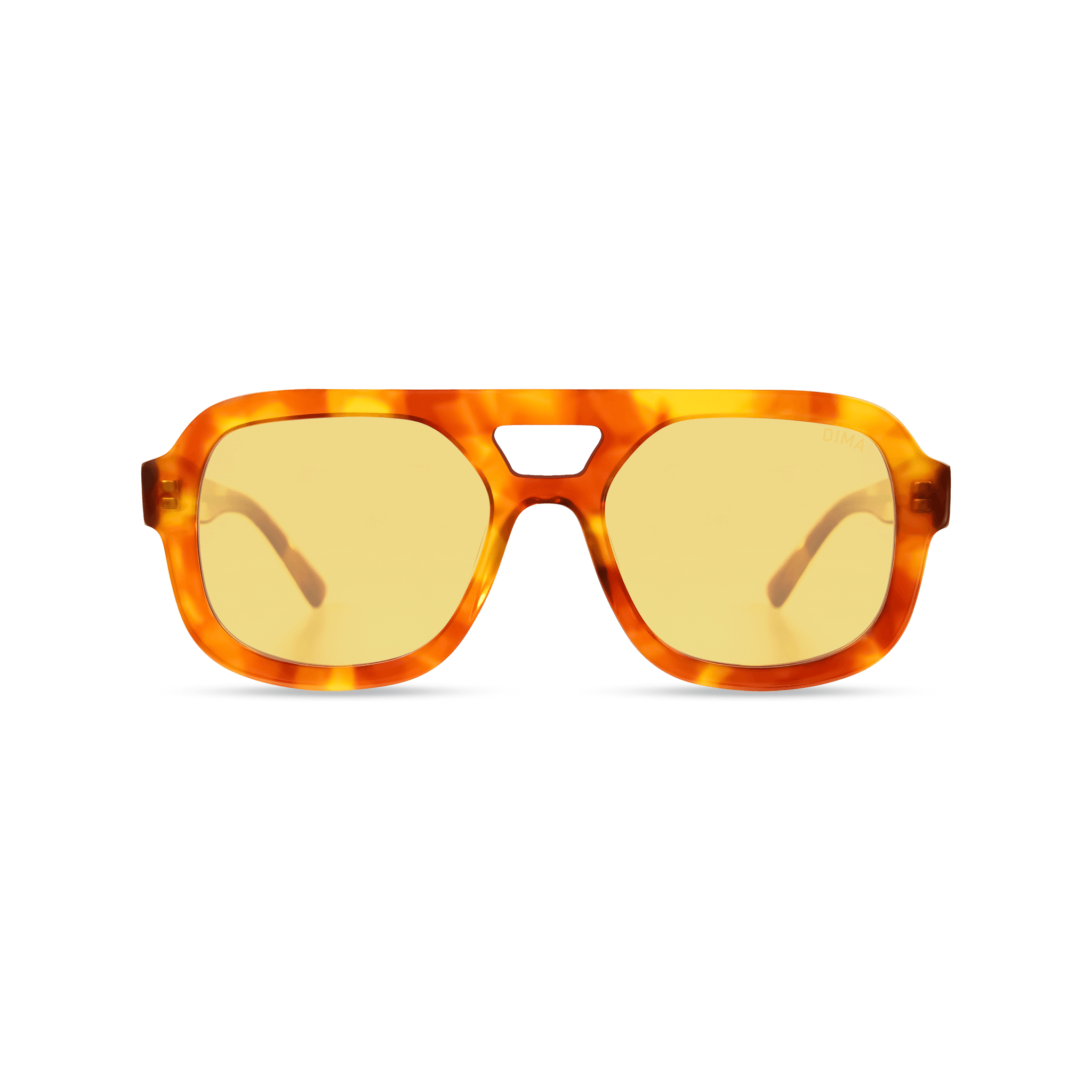 DIMA Eyewear Flare Havana Frame Yellow Lens 1