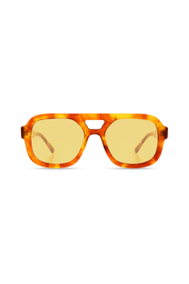 DIMA Eyewear Flare Havana Frame Yellow Lens 1