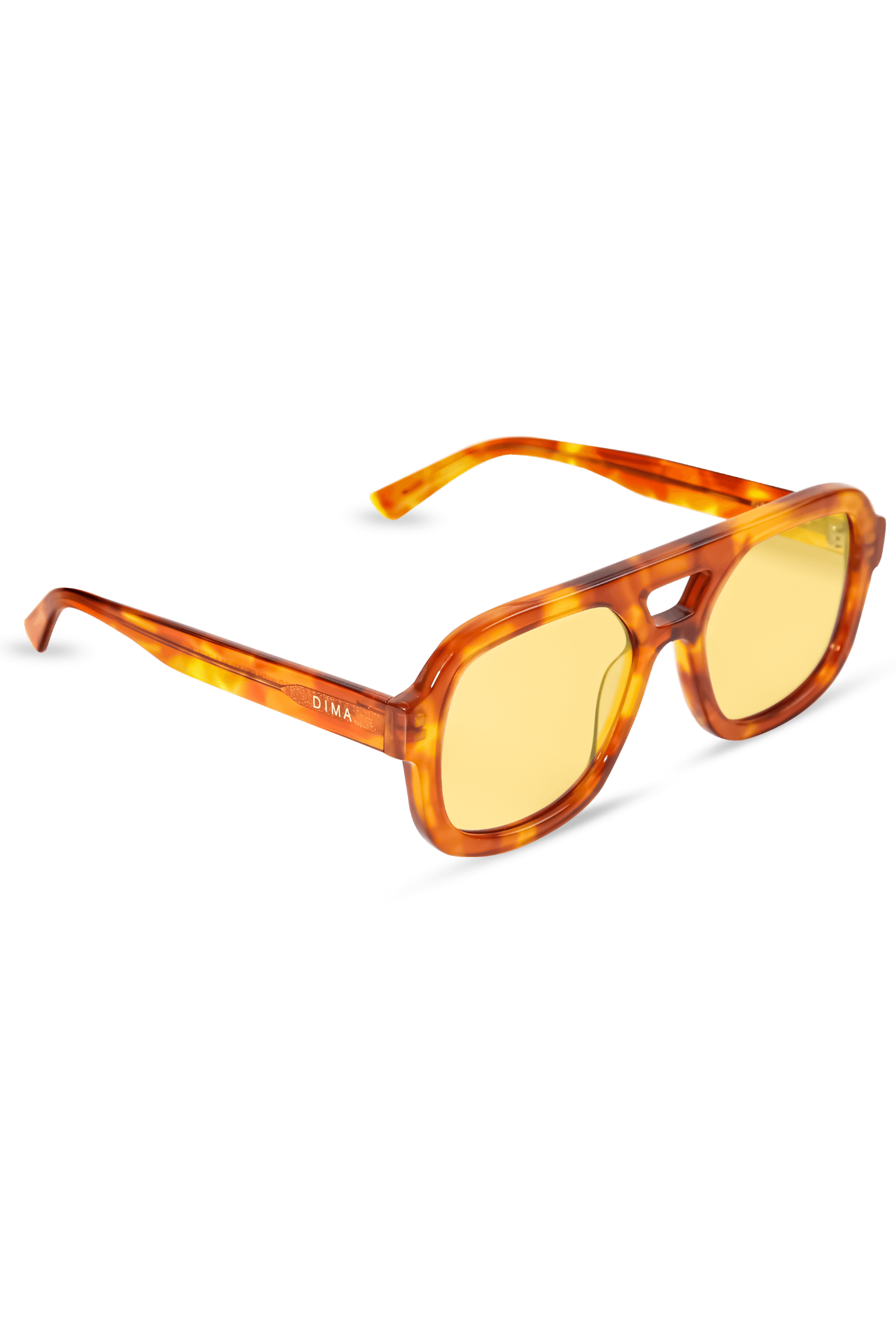 DIMA Eyewear Flare Havana Frame Yellow Lens 3